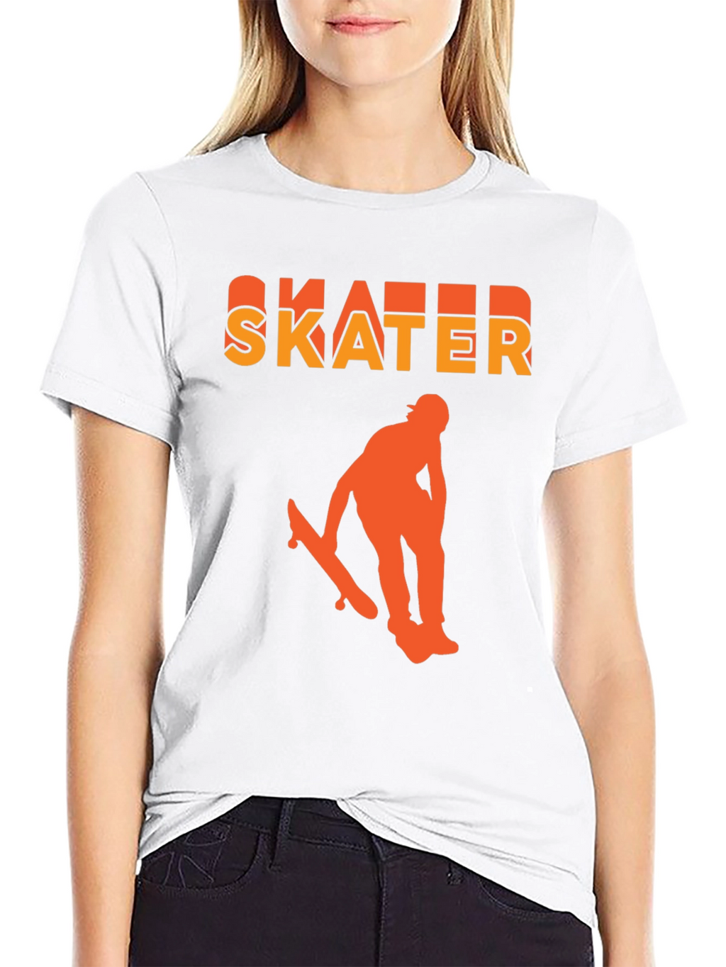 Skater Graphic T-Shirt - Black Bold Design