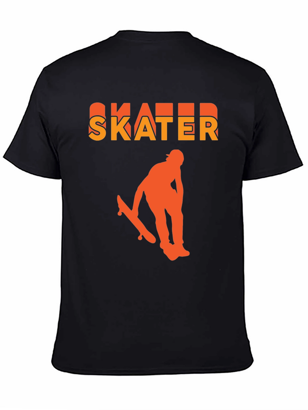 Skater Graphic T-Shirt - Black Bold Design