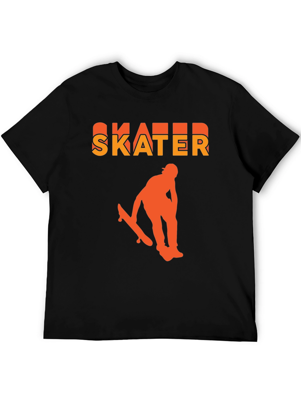 Skater Graphic T-Shirt - Black Bold Design
