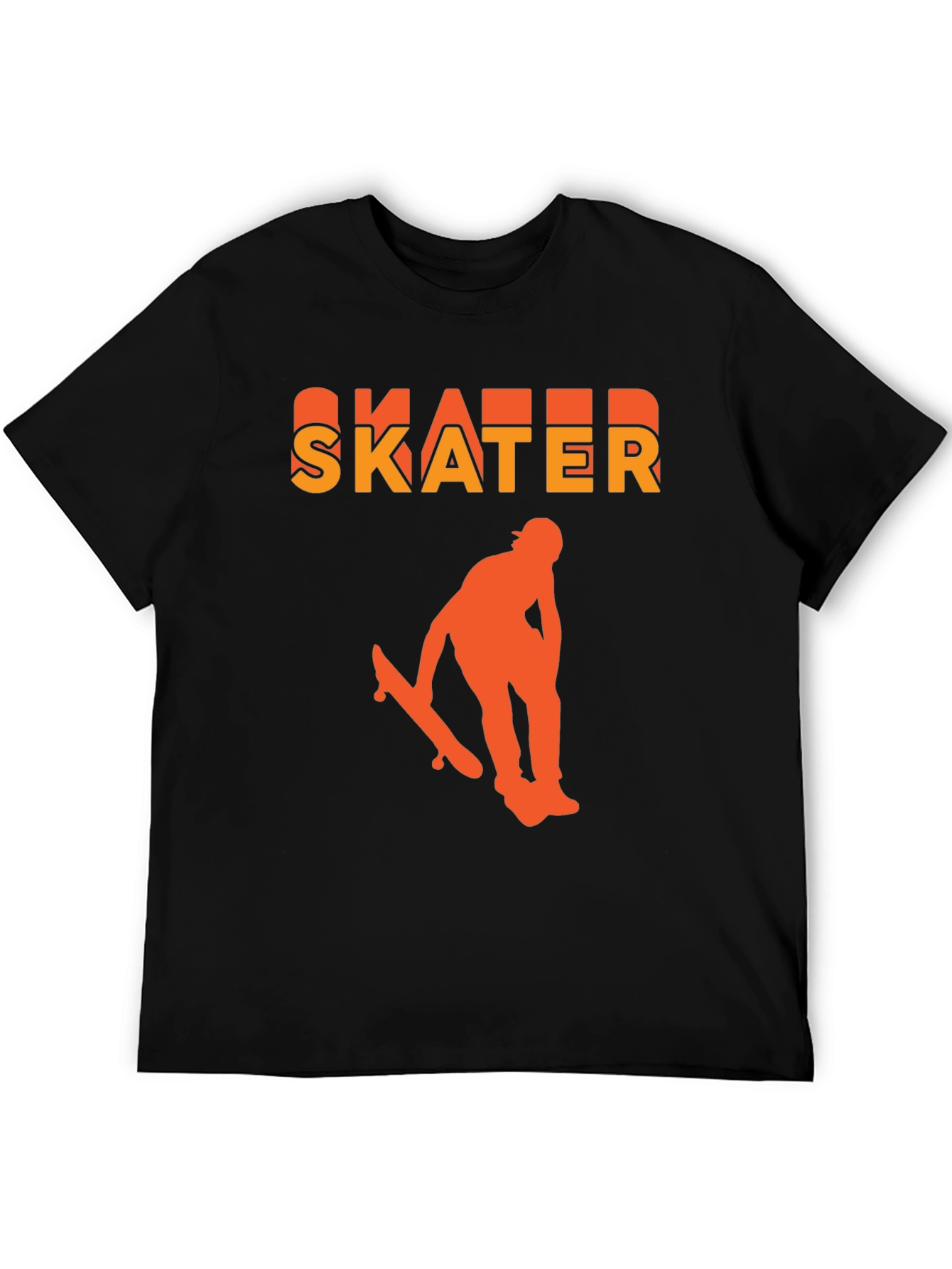 Skater Graphic T-Shirt - Black Bold Design