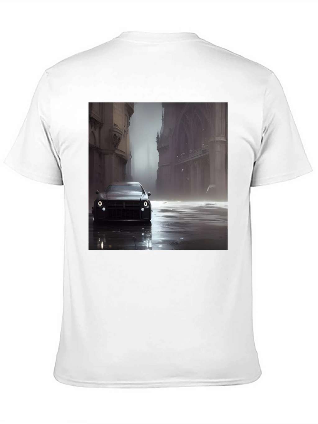 Sleek Car Graphic Tee - Modern Style Black T-Shirt