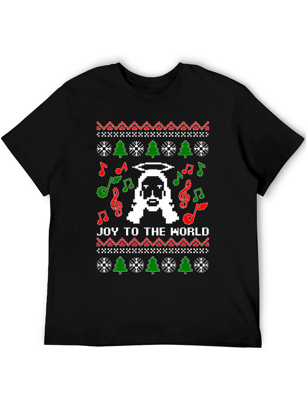 Pixel Jesus Ugly Christmas Sweater T-Shirt