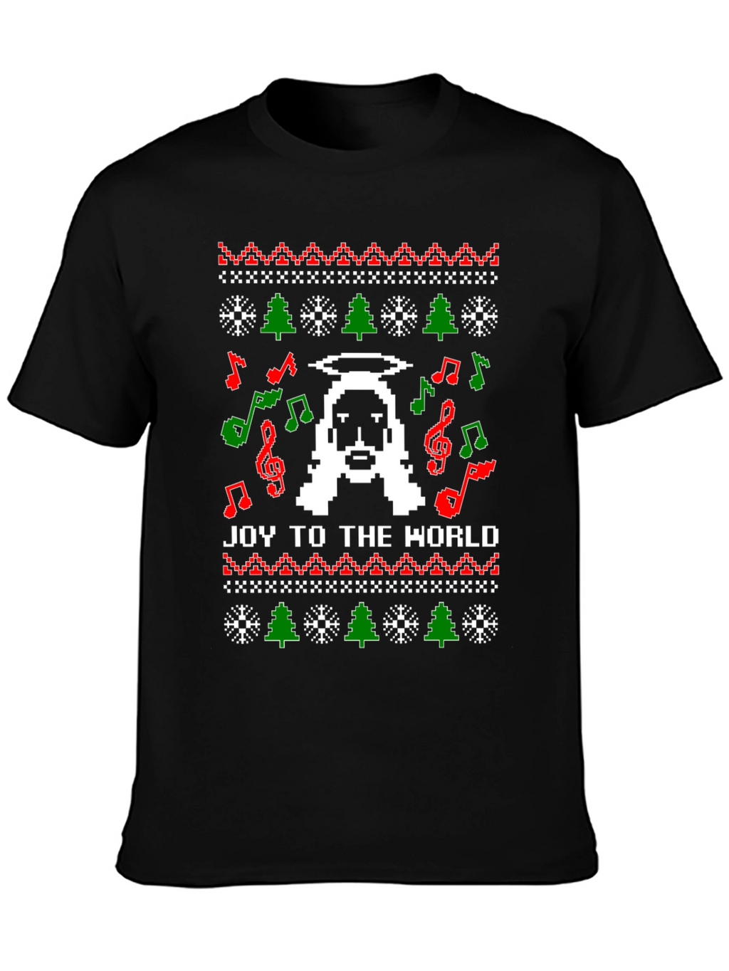 Pixel Jesus Ugly Christmas Sweater T-Shirt