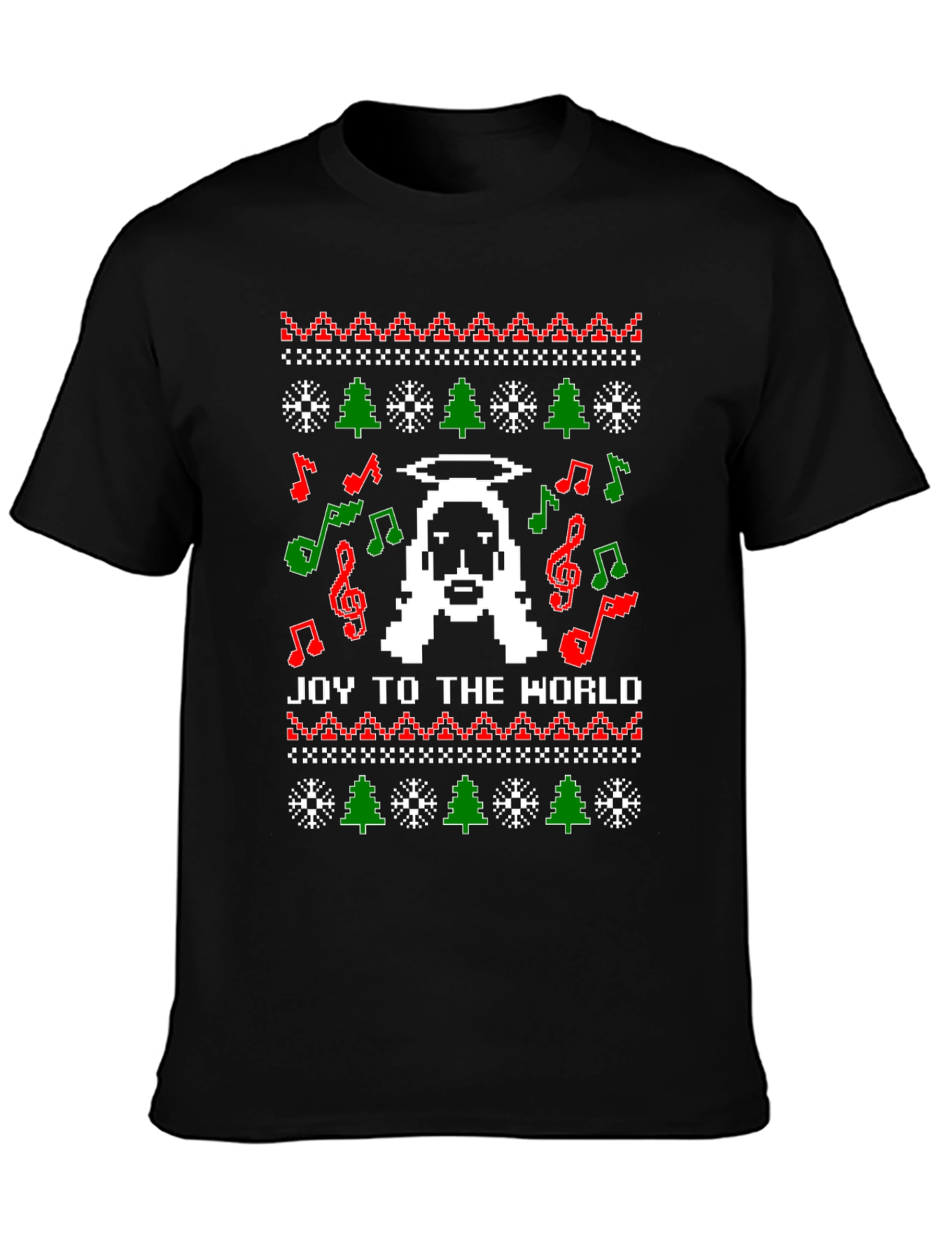 Pixel Jesus Ugly Christmas Sweater T-Shirt