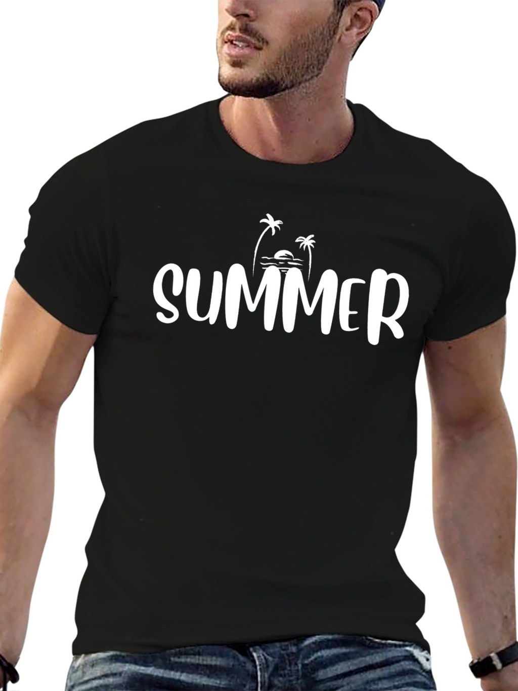 Summer Palm Tree T-Shirt - Casual Vacation Tee