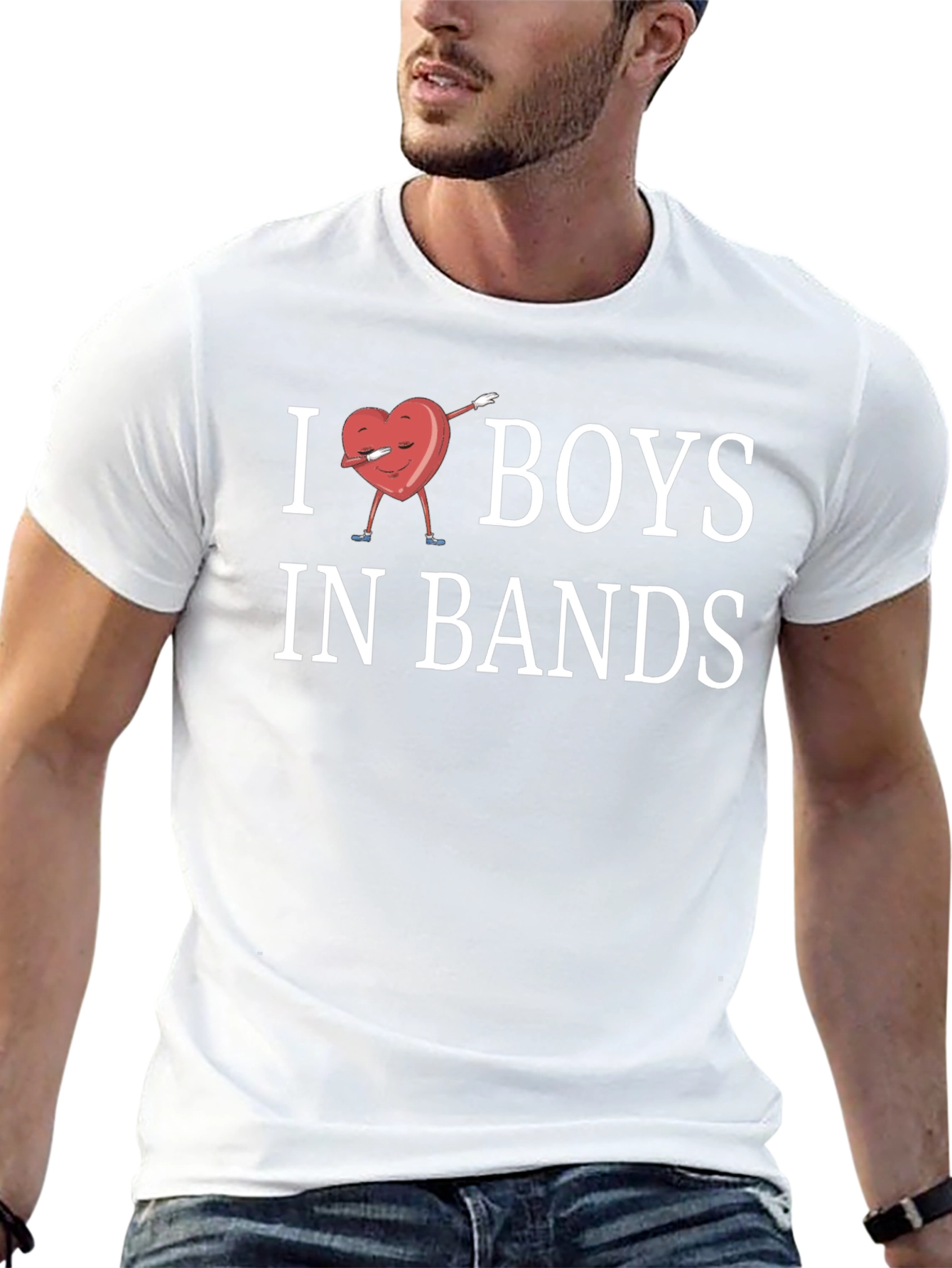 I Heart Boys in Bands Novelty T-Shirt