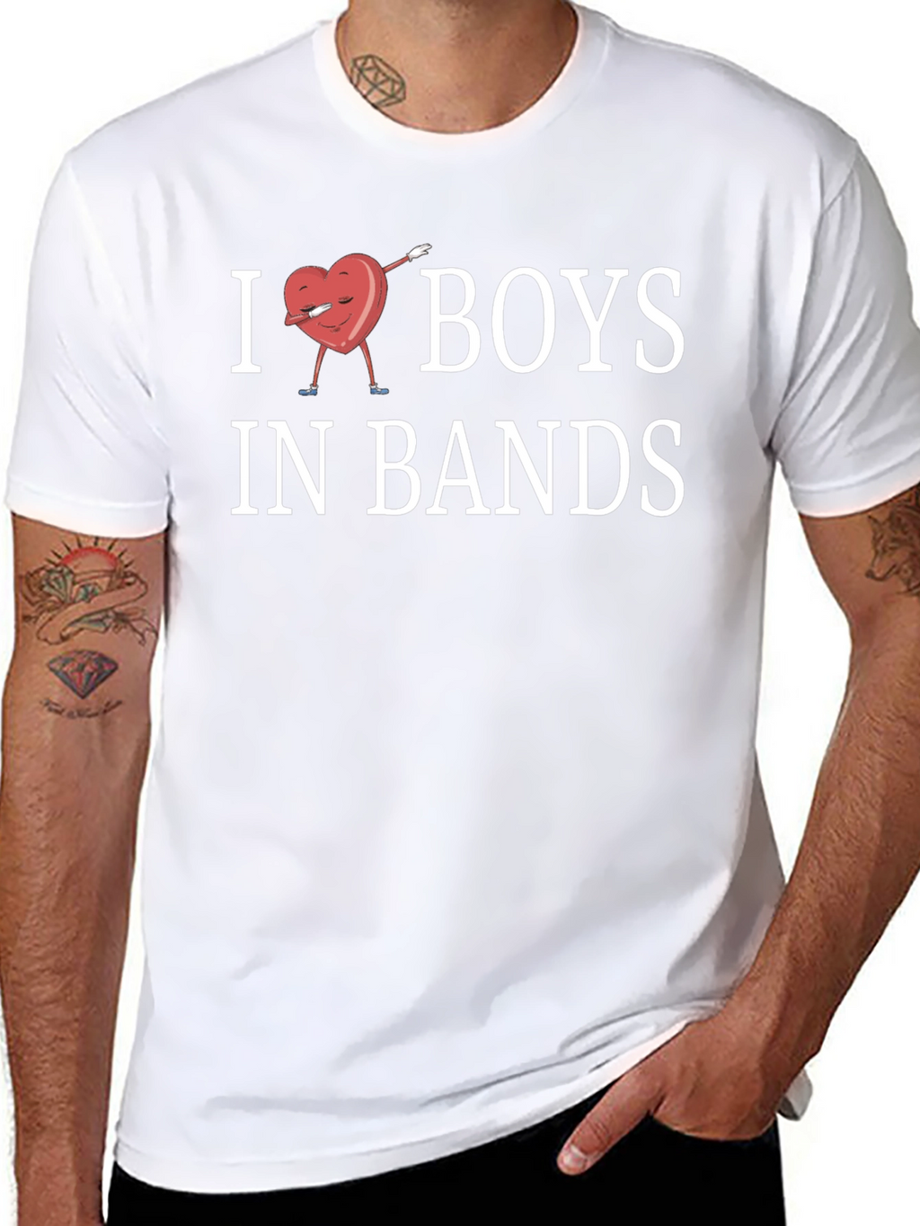 I Heart Boys in Bands Novelty T-Shirt