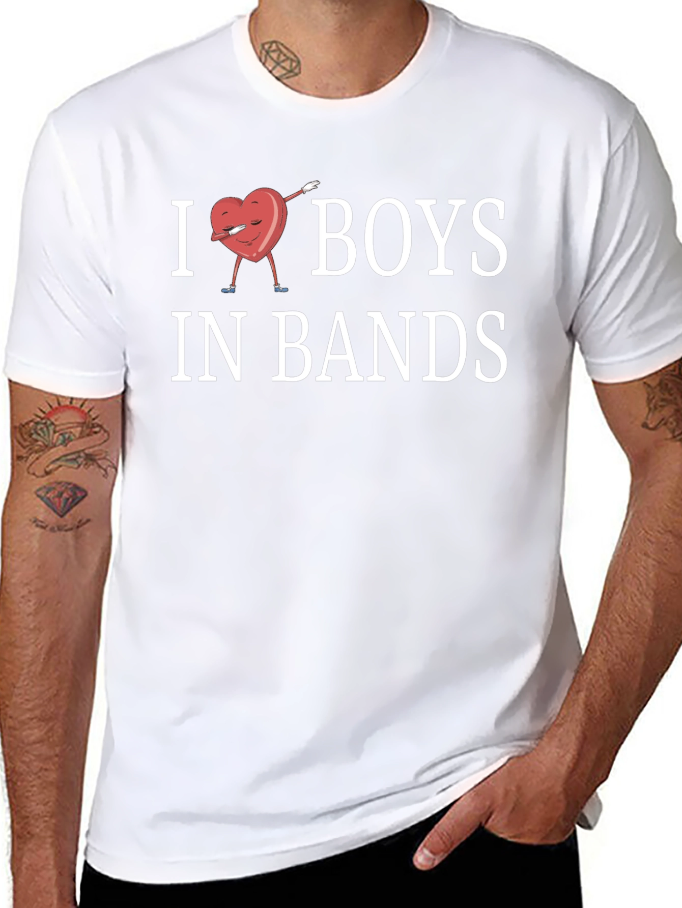 I Heart Boys in Bands Novelty T-Shirt