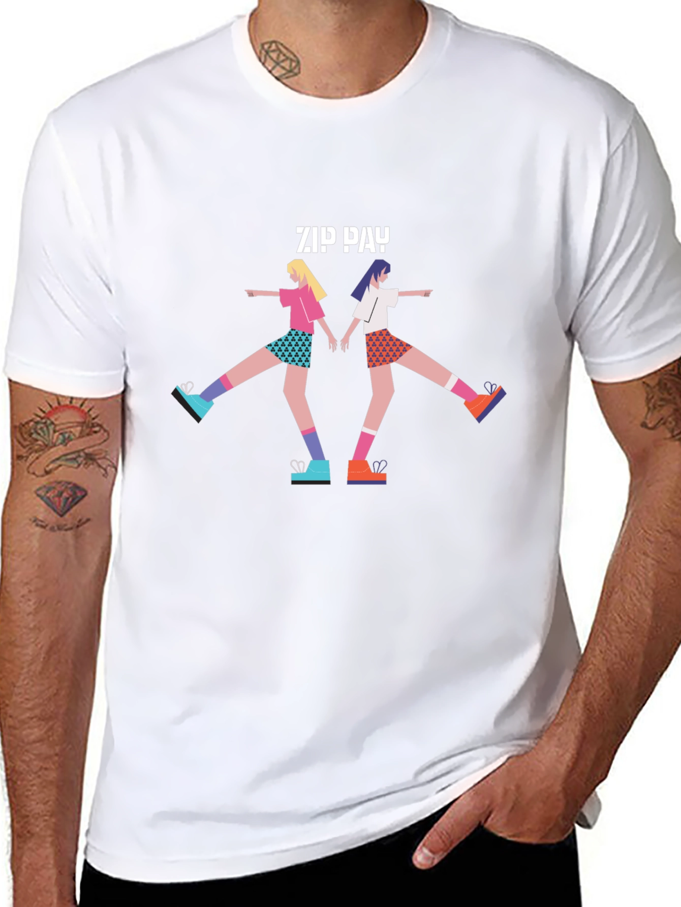 Zip Pay Graphic Black T-Shirt