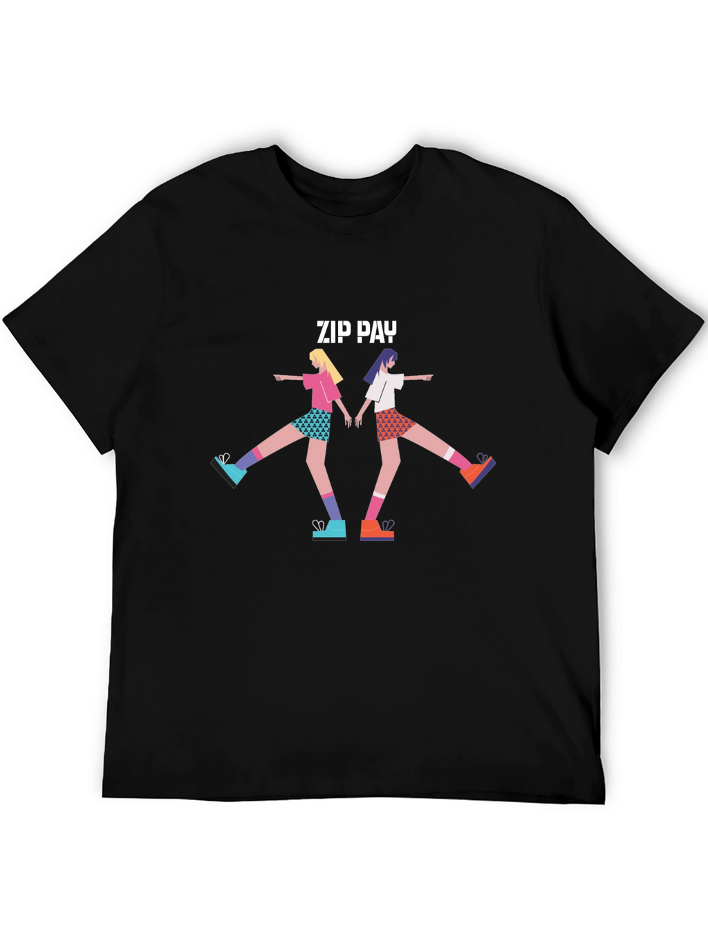 Zip Pay Graphic Black T-Shirt