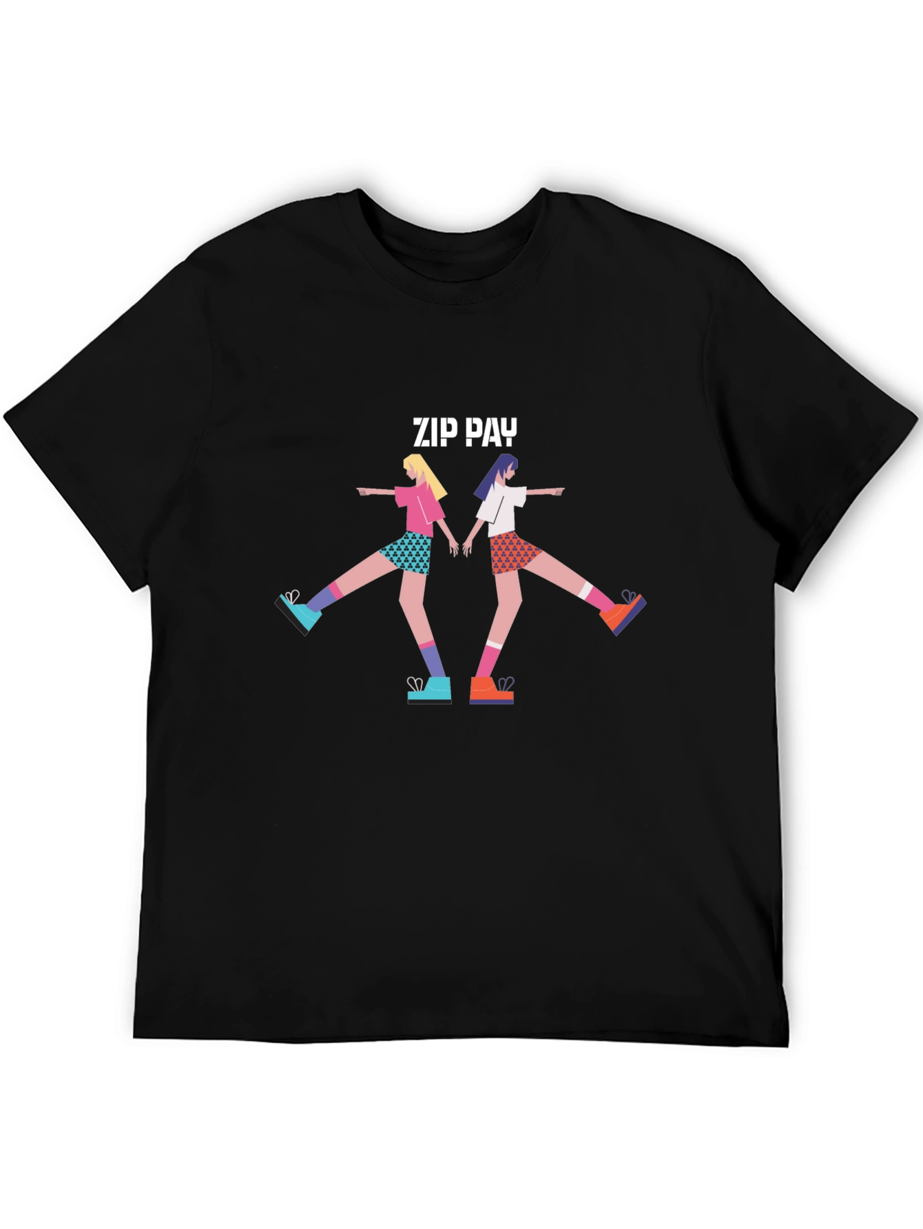 Zip Pay Graphic Black T-Shirt