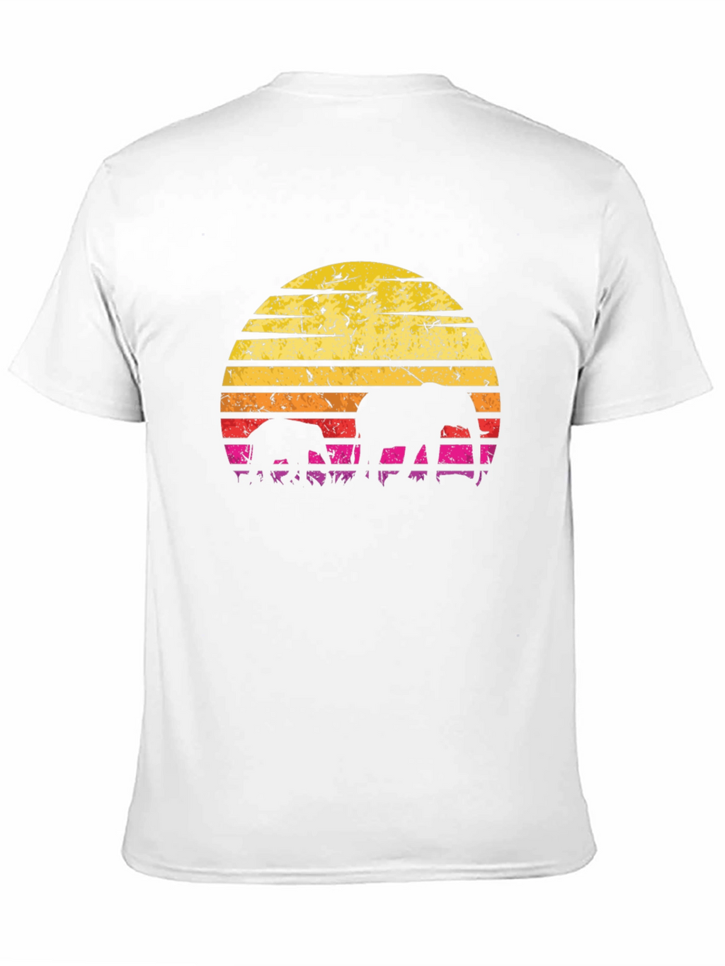 Elephant Sunset Graphic T-Shirt