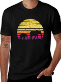 Elephant Sunset Graphic T-Shirt