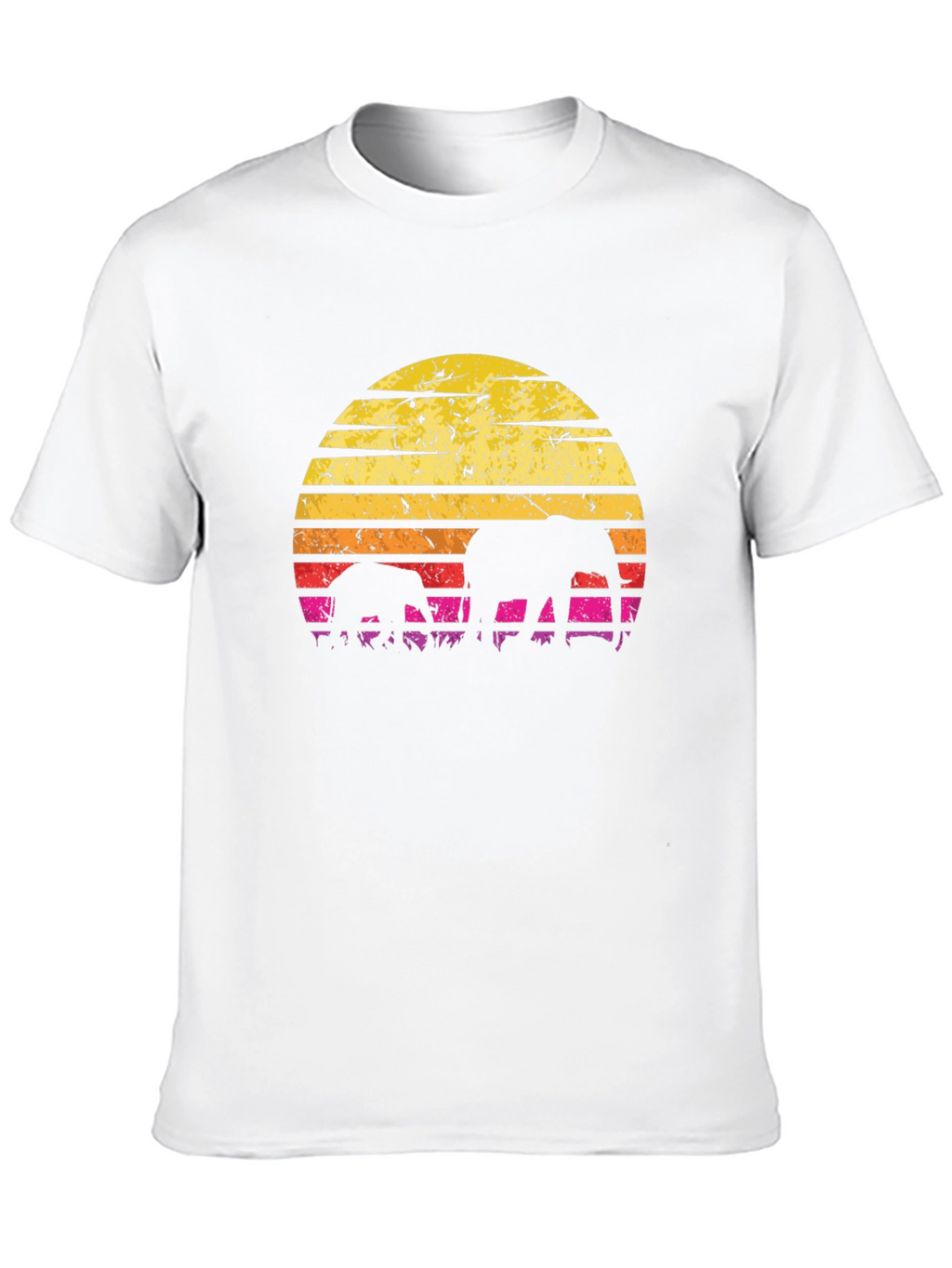 Elephant Sunset Graphic T-Shirt