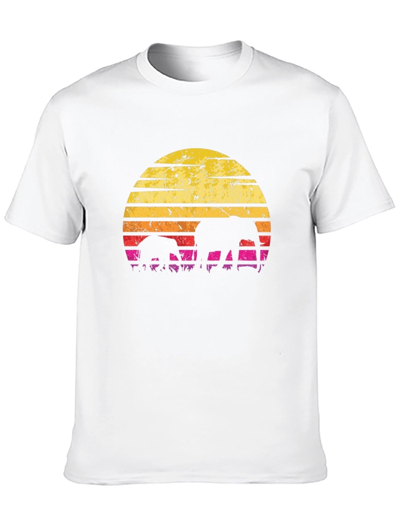 Elephant Sunset Graphic T-Shirt