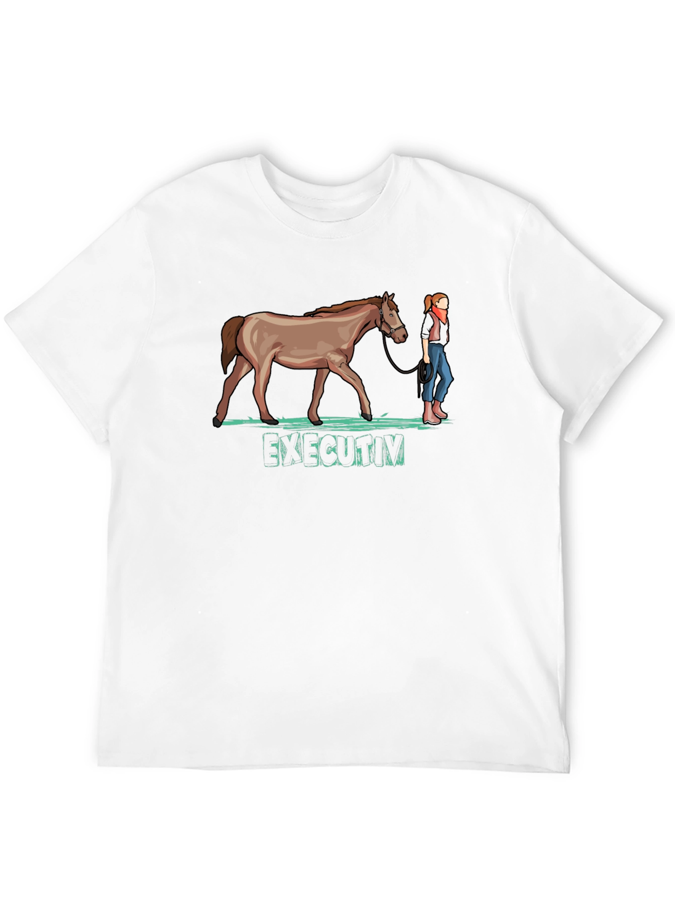 Executive Horse T-Shirt - Black Cotton Tee