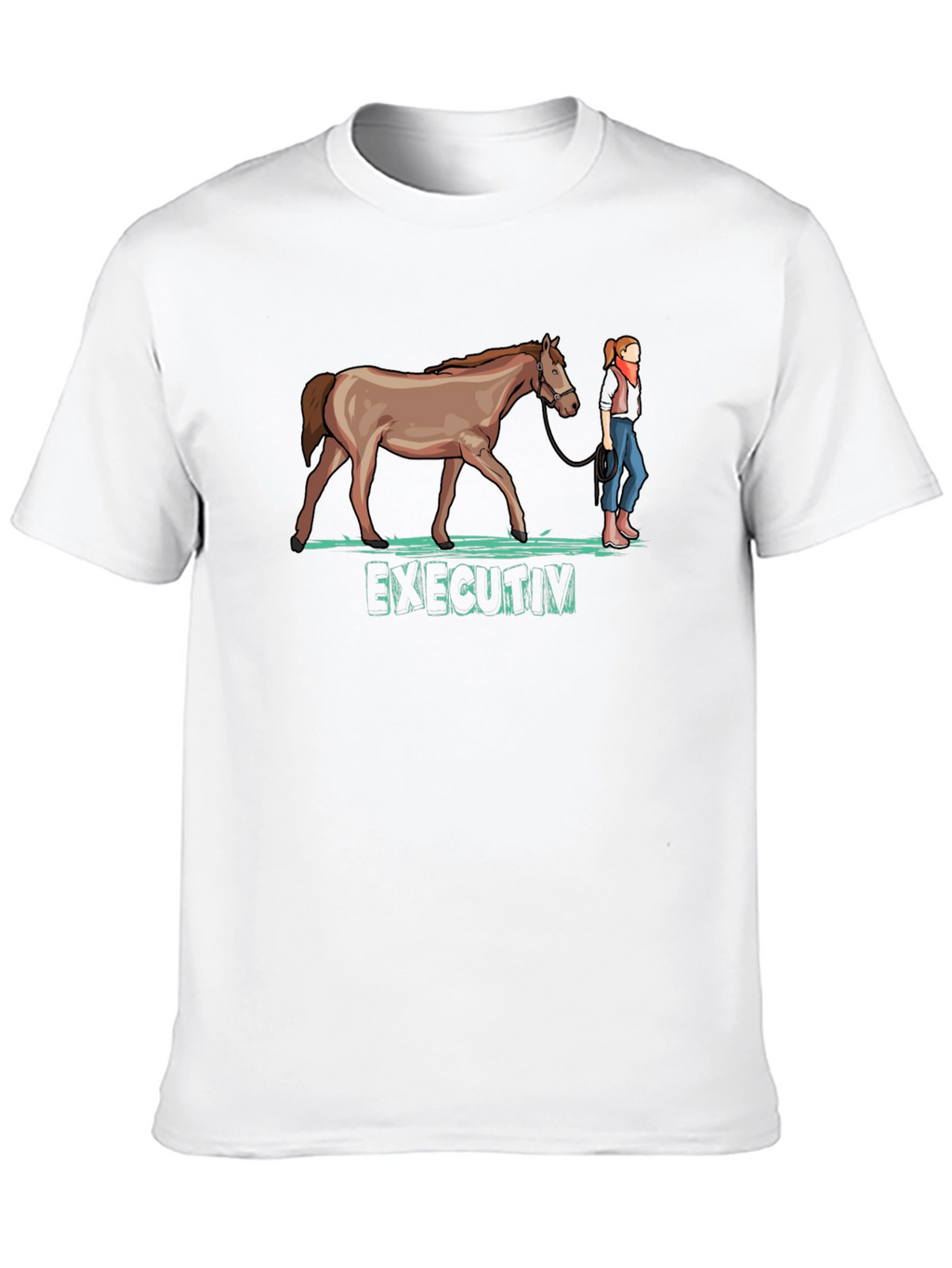 Executive Horse T-Shirt - Black Cotton Tee