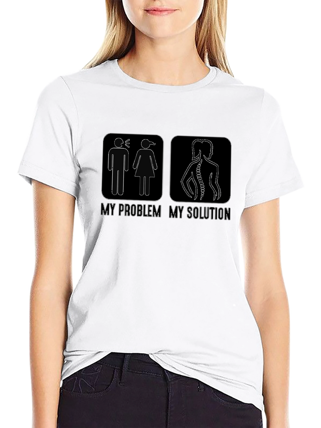 Humorous My Problem My Solution Chiropractic T-Shirt