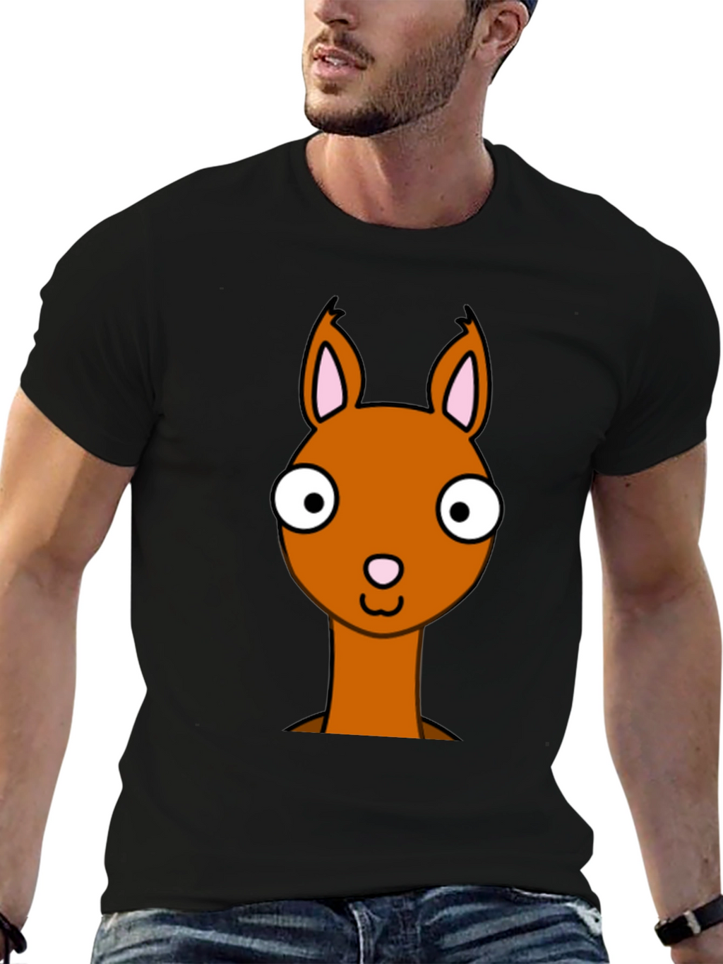 Cartoon Llama Graphic Tee - Funny Animal T-Shirt