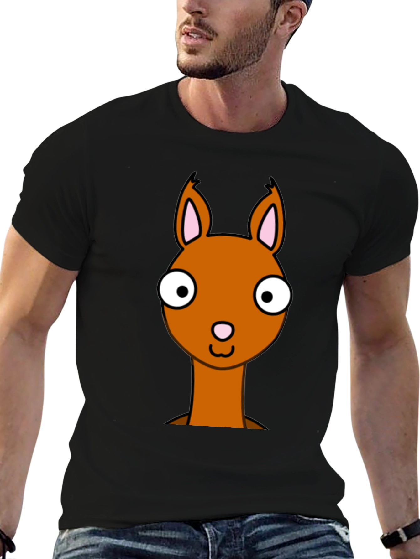 Cartoon Llama Graphic Tee - Funny Animal T-Shirt