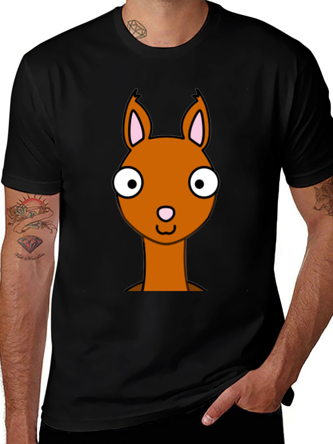 Cartoon Llama Graphic Tee - Funny Animal T-Shirt