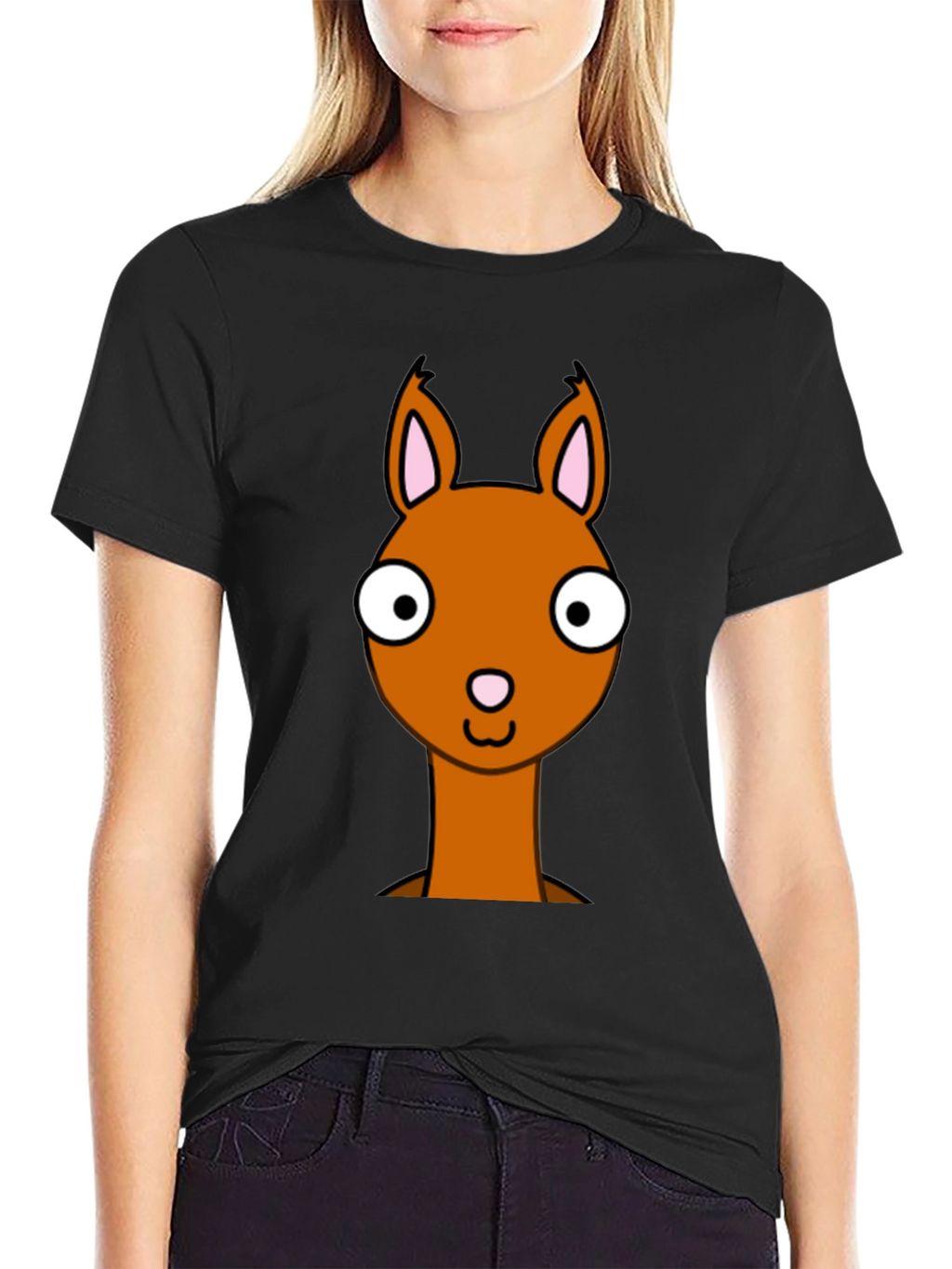 Cartoon Llama Graphic Tee - Funny Animal T-Shirt