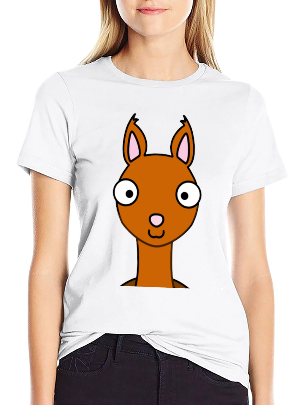Cartoon Llama Graphic Tee - Funny Animal T-Shirt