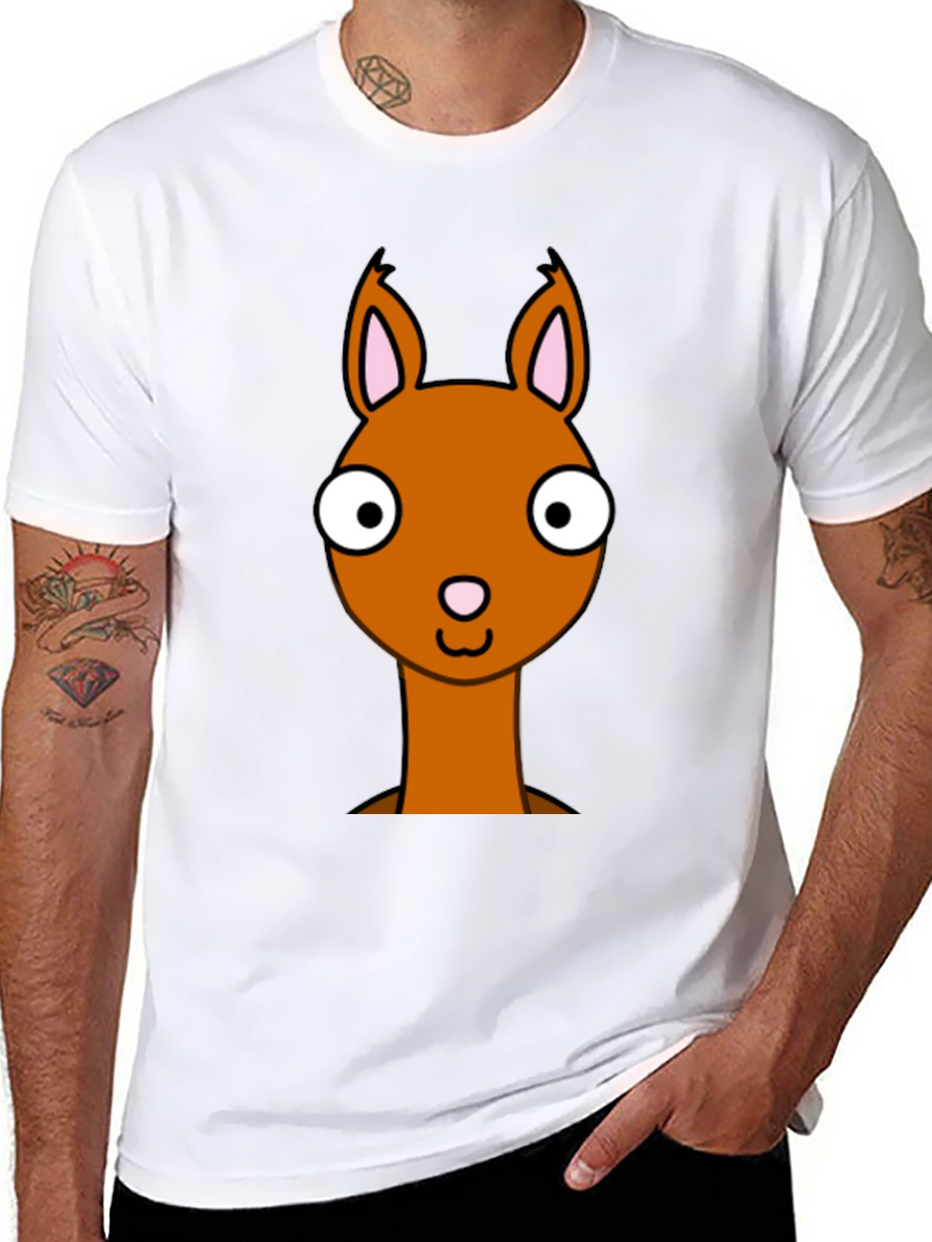 Cartoon Llama Graphic Tee - Funny Animal T-Shirt