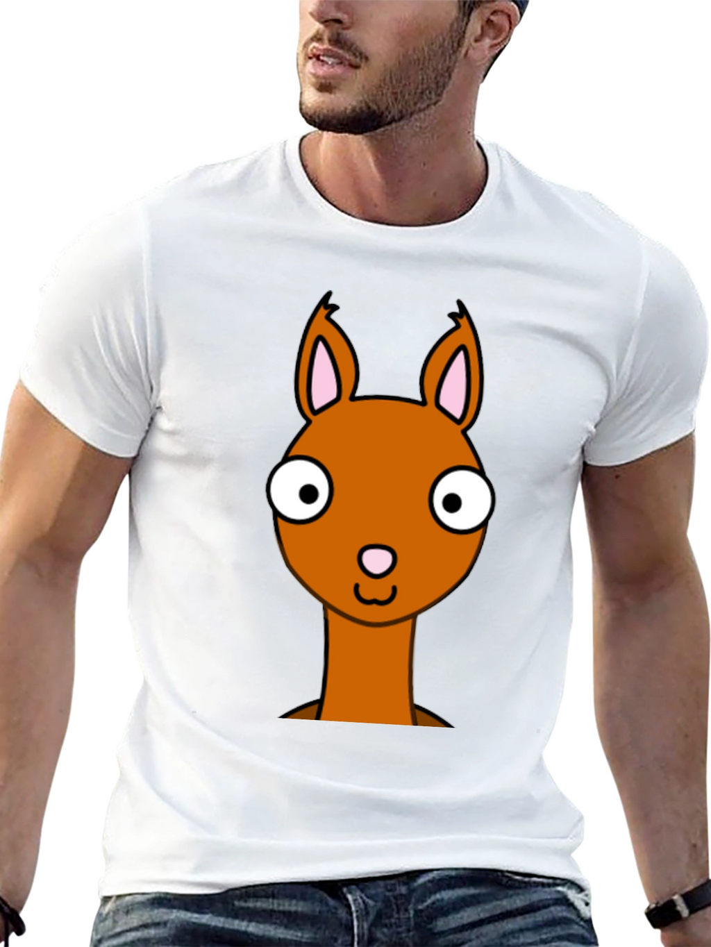 Cartoon Llama Graphic Tee - Funny Animal T-Shirt