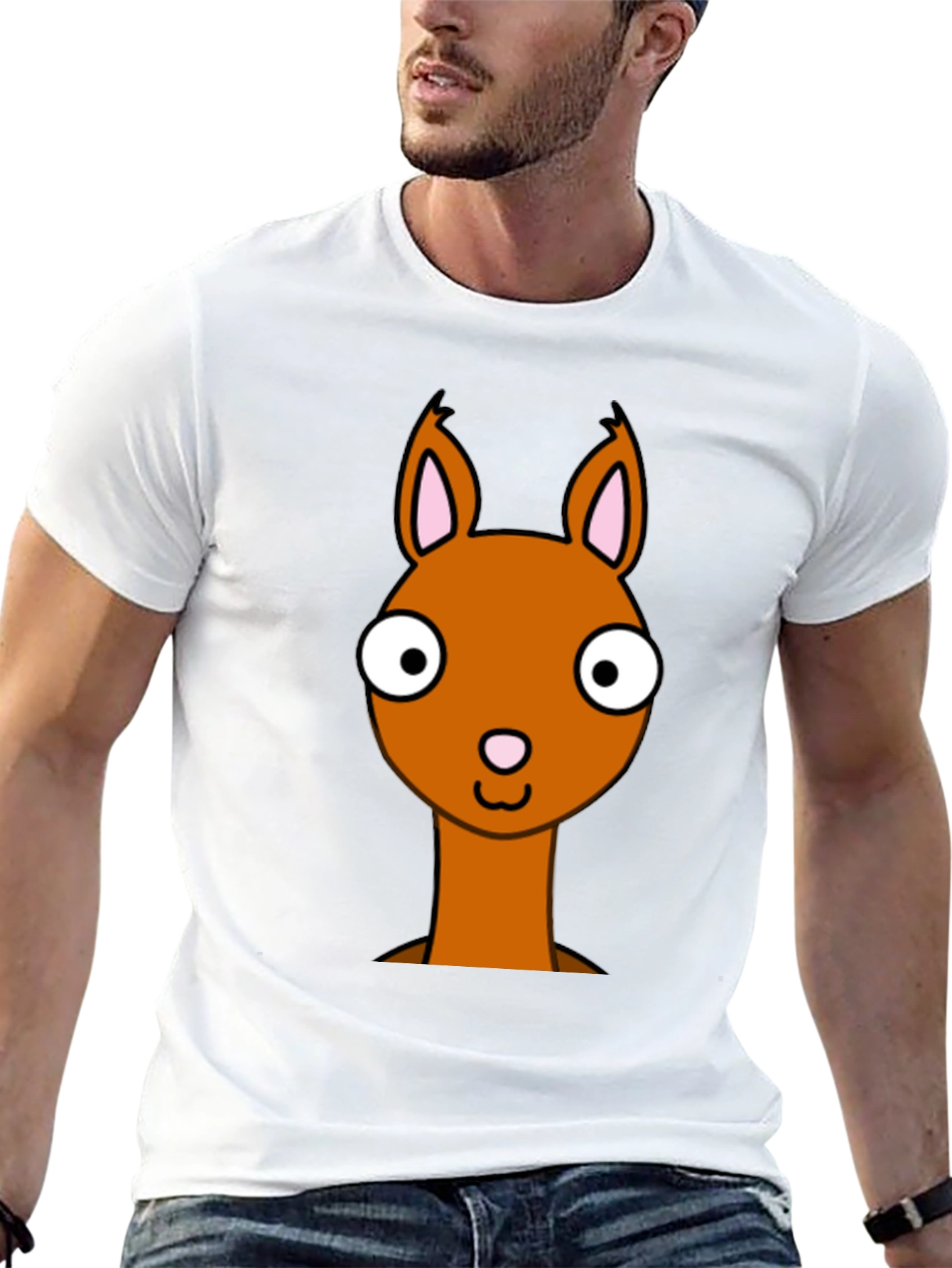 Cartoon Llama Graphic Tee - Funny Animal T-Shirt