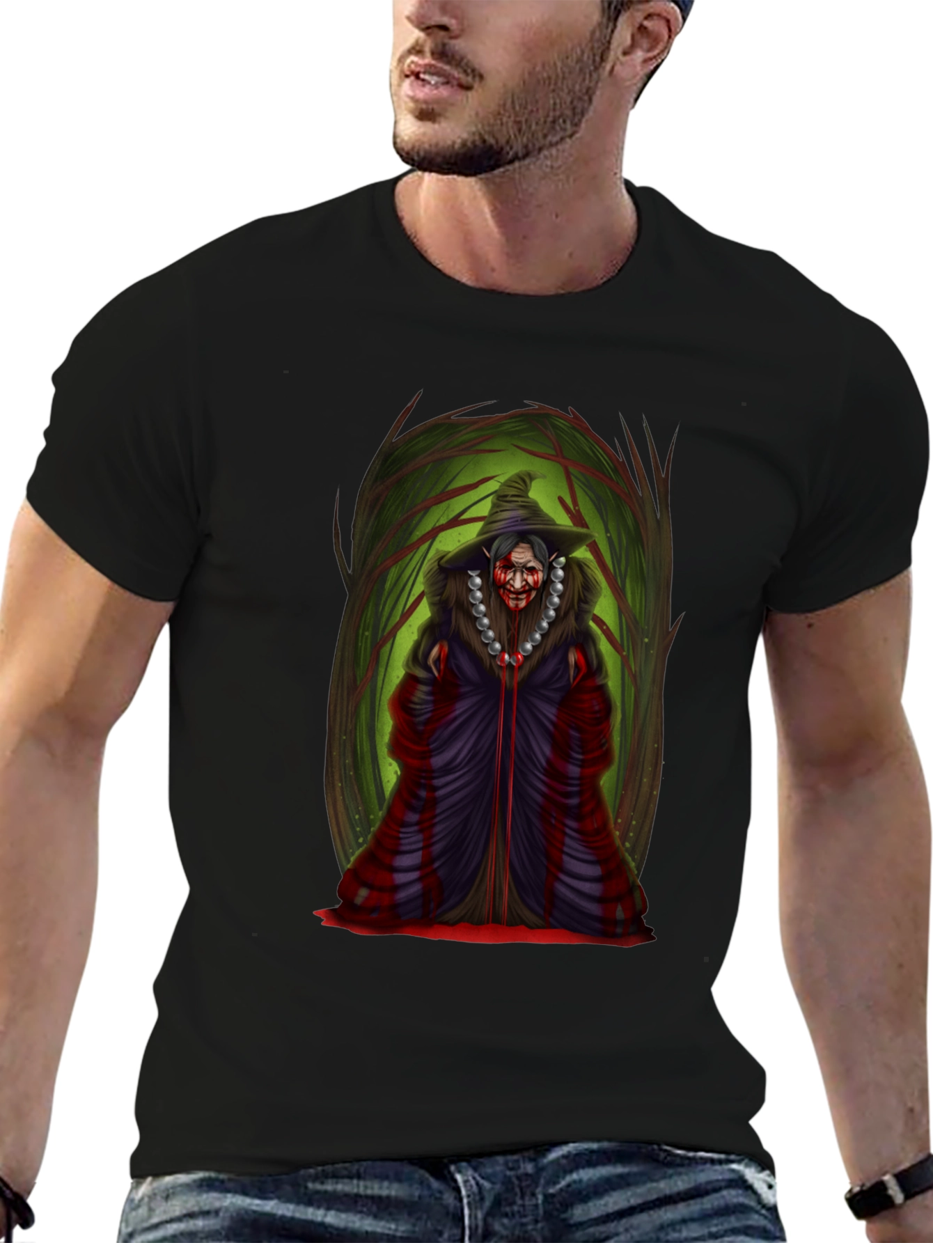 Witch Graphic Tee - Spooky Season Shirt