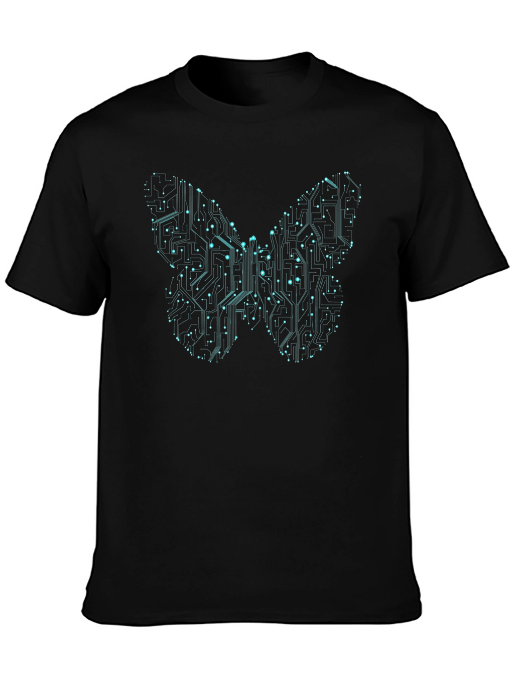 Tech Butterfly Graphic Tee - Modern Circuit Design