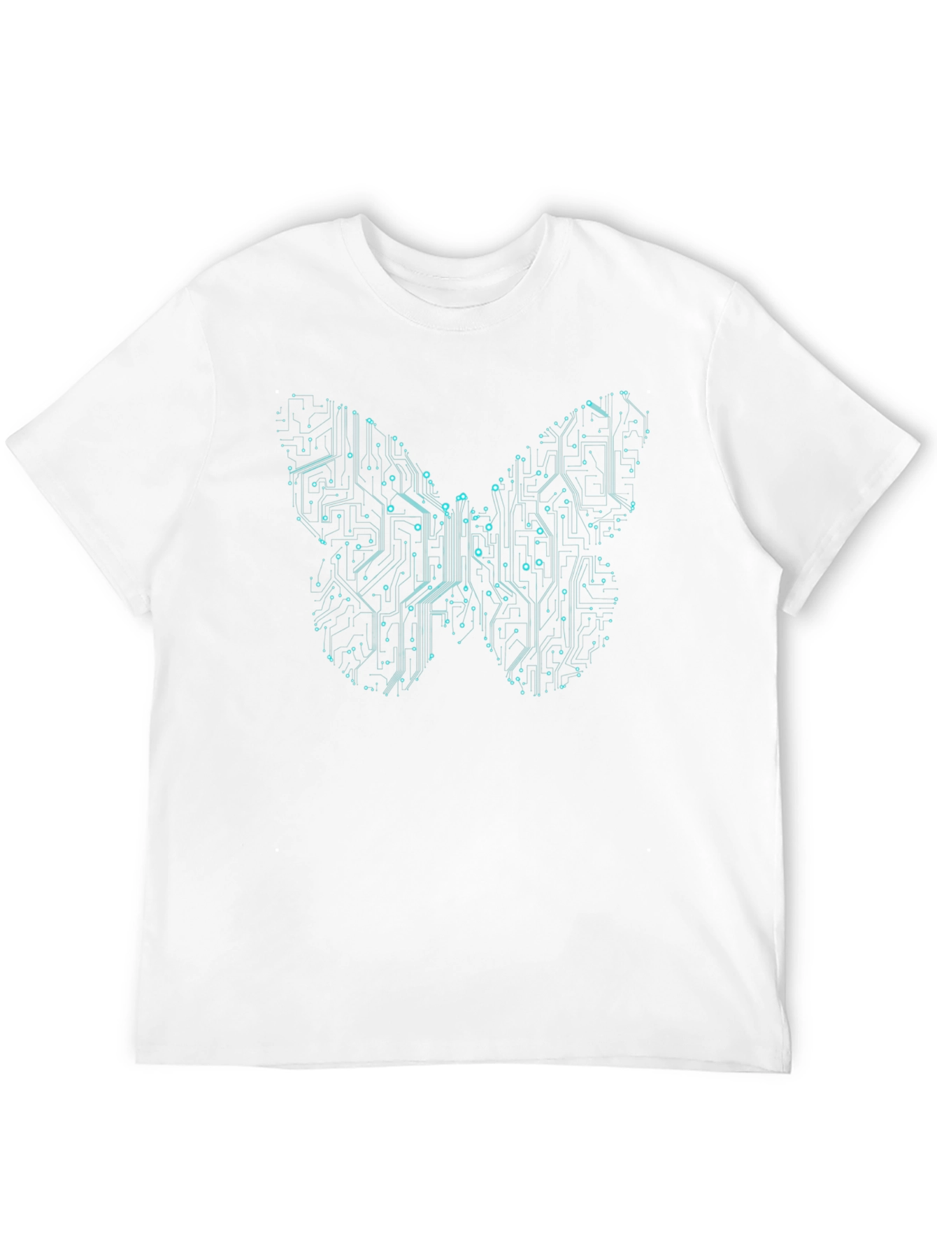 Tech Butterfly Graphic Tee - Modern Circuit Design
