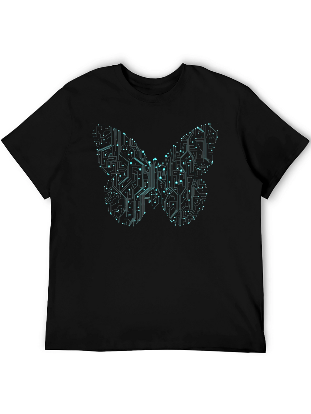 Tech Butterfly Graphic Tee - Modern Circuit Design