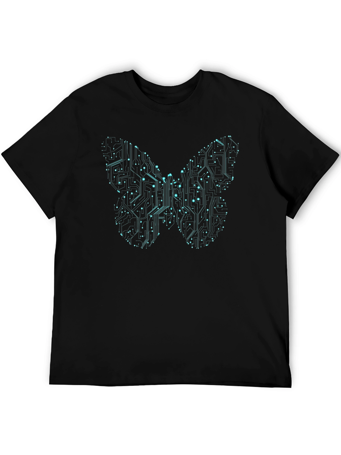 Tech Butterfly Graphic Tee - Modern Circuit Design