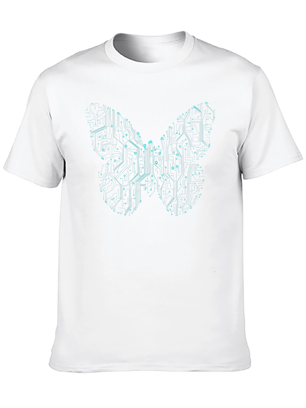 Tech Butterfly Graphic Tee - Modern Circuit Design