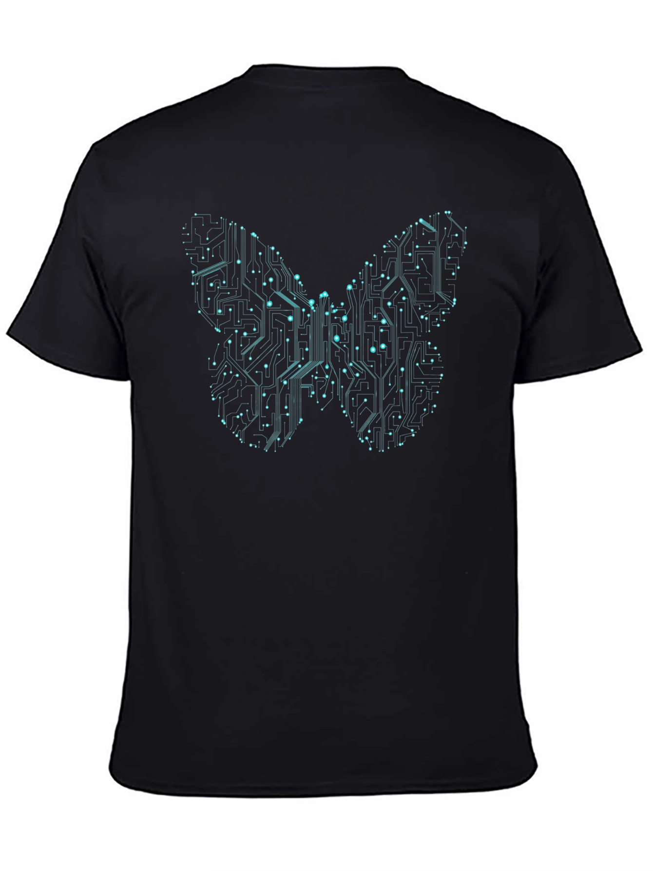 Tech Butterfly Graphic Tee - Modern Circuit Design