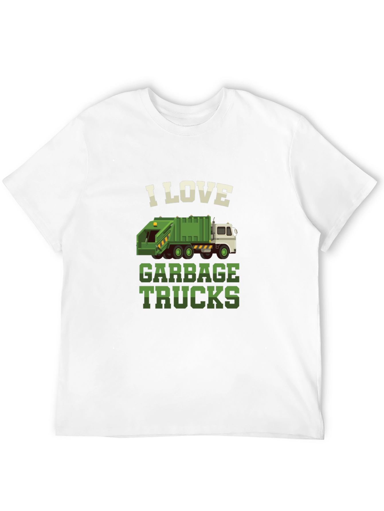 I Love Garbage Trucks Graphic Tee - Black