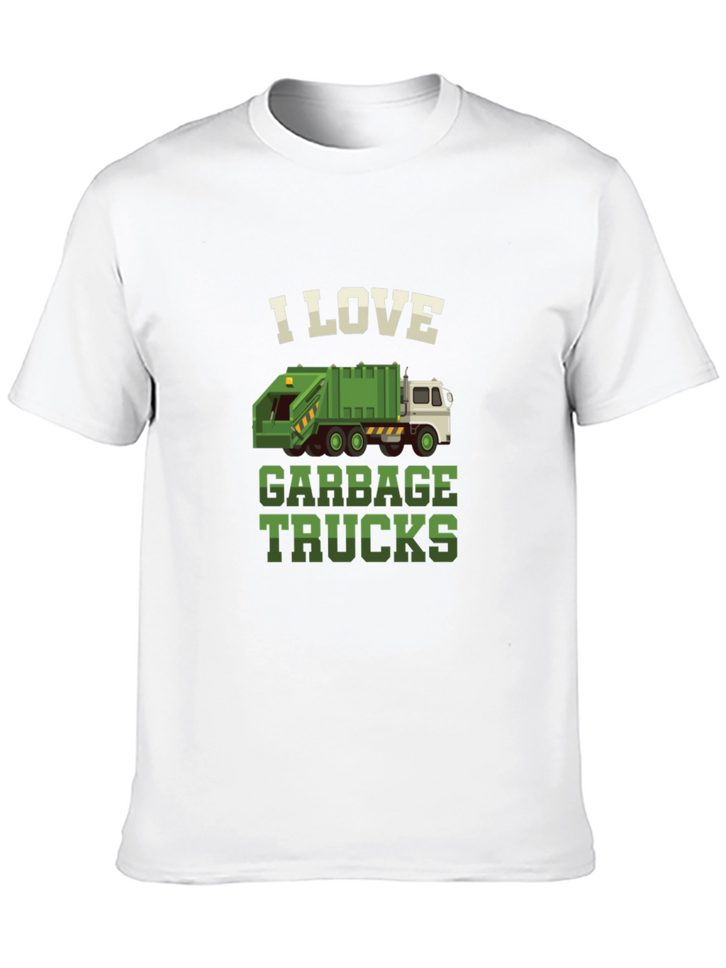 I Love Garbage Trucks Graphic Tee - Black
