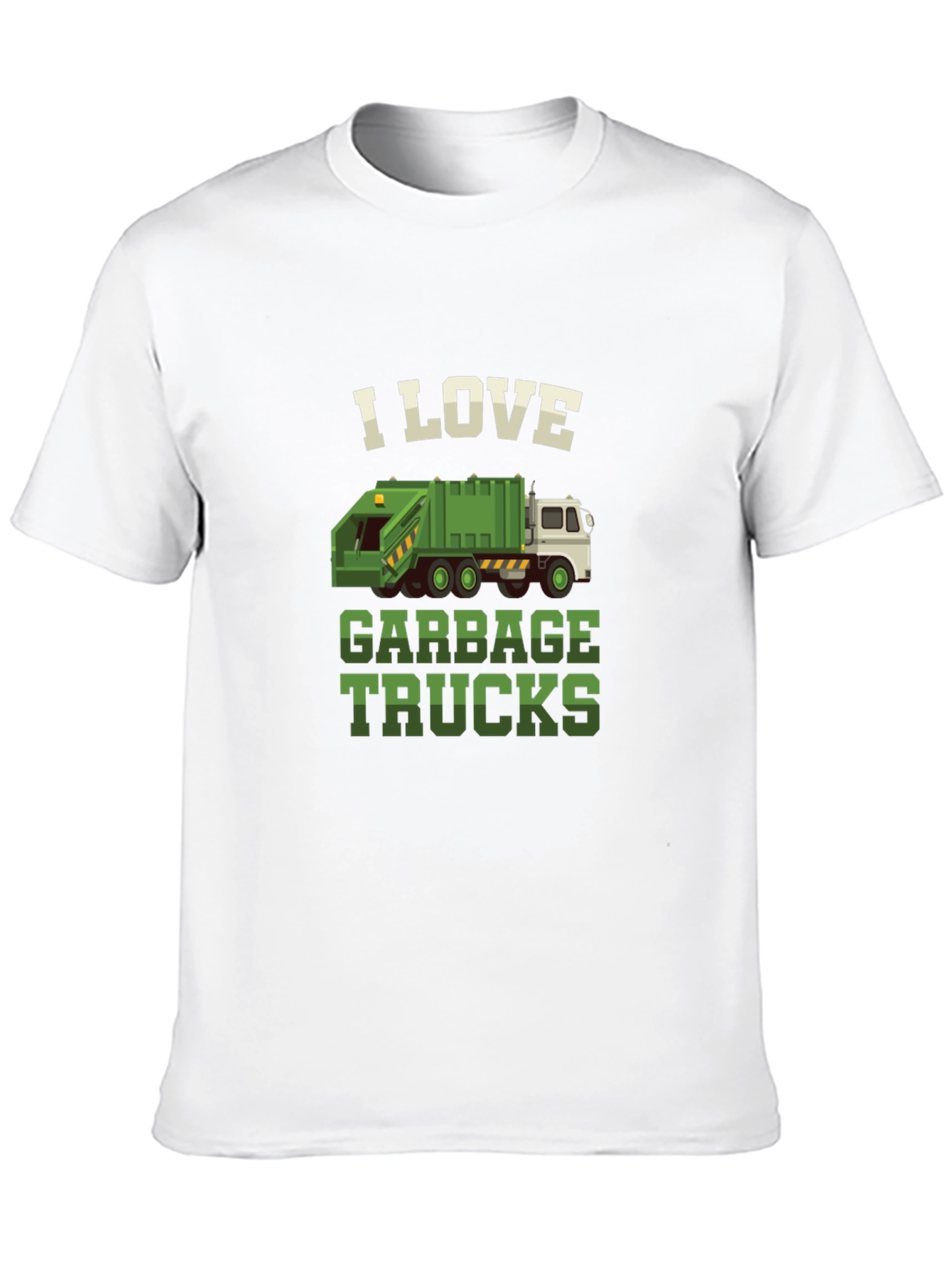 I Love Garbage Trucks Graphic Tee - Black
