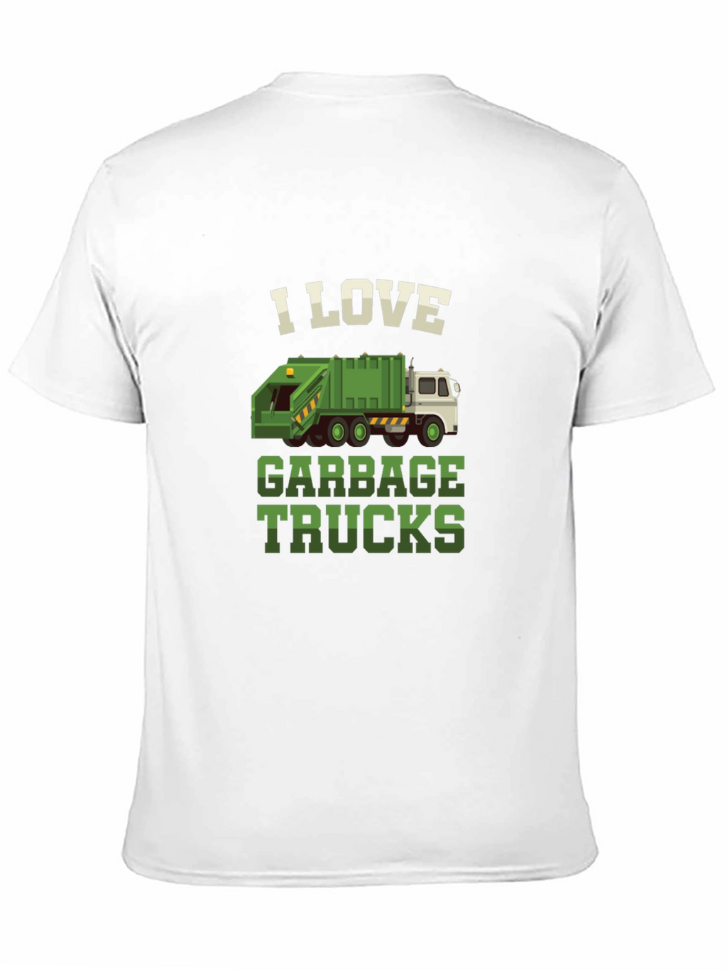 I Love Garbage Trucks Graphic Tee - Black
