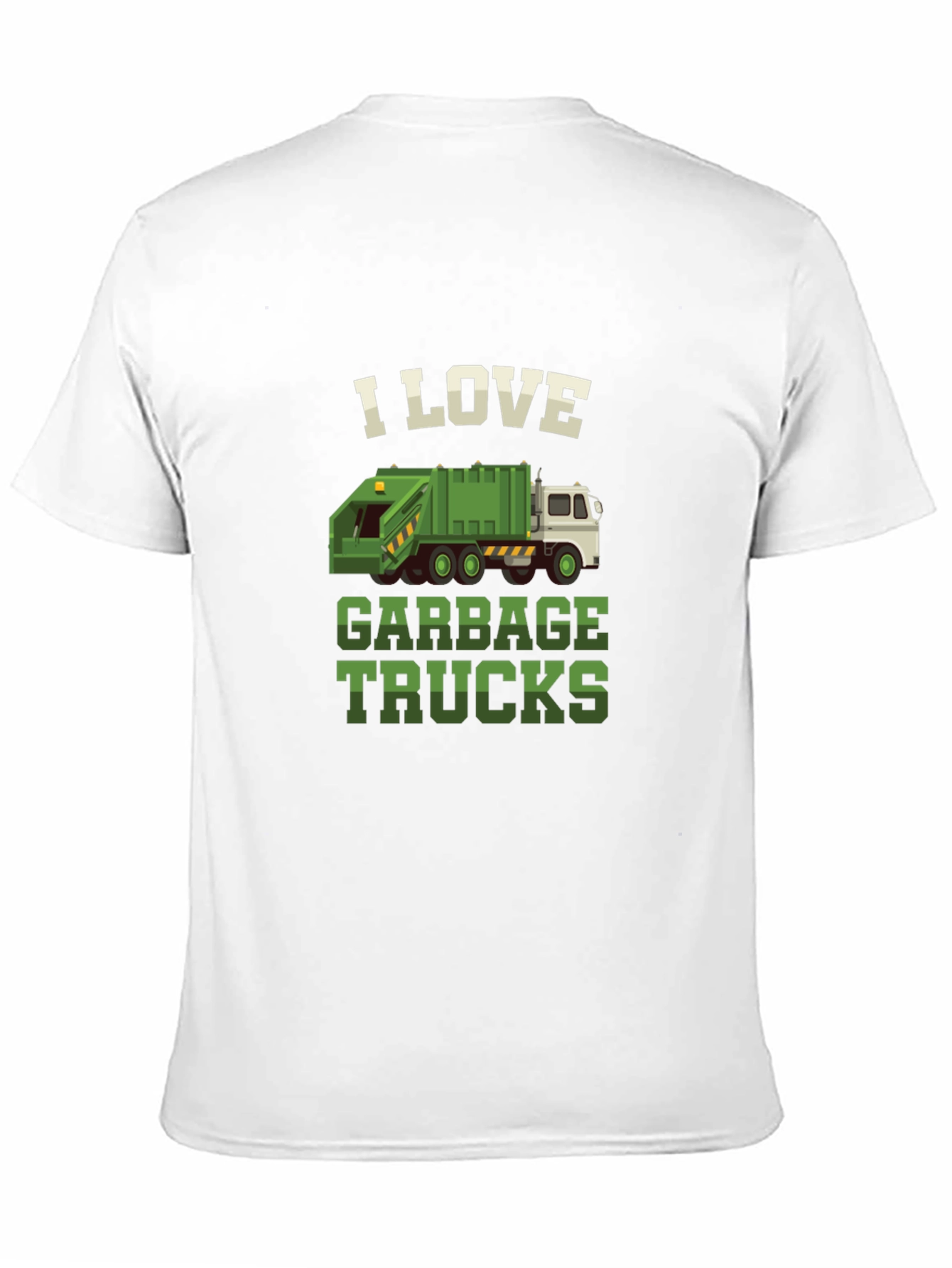 I Love Garbage Trucks Graphic Tee - Black