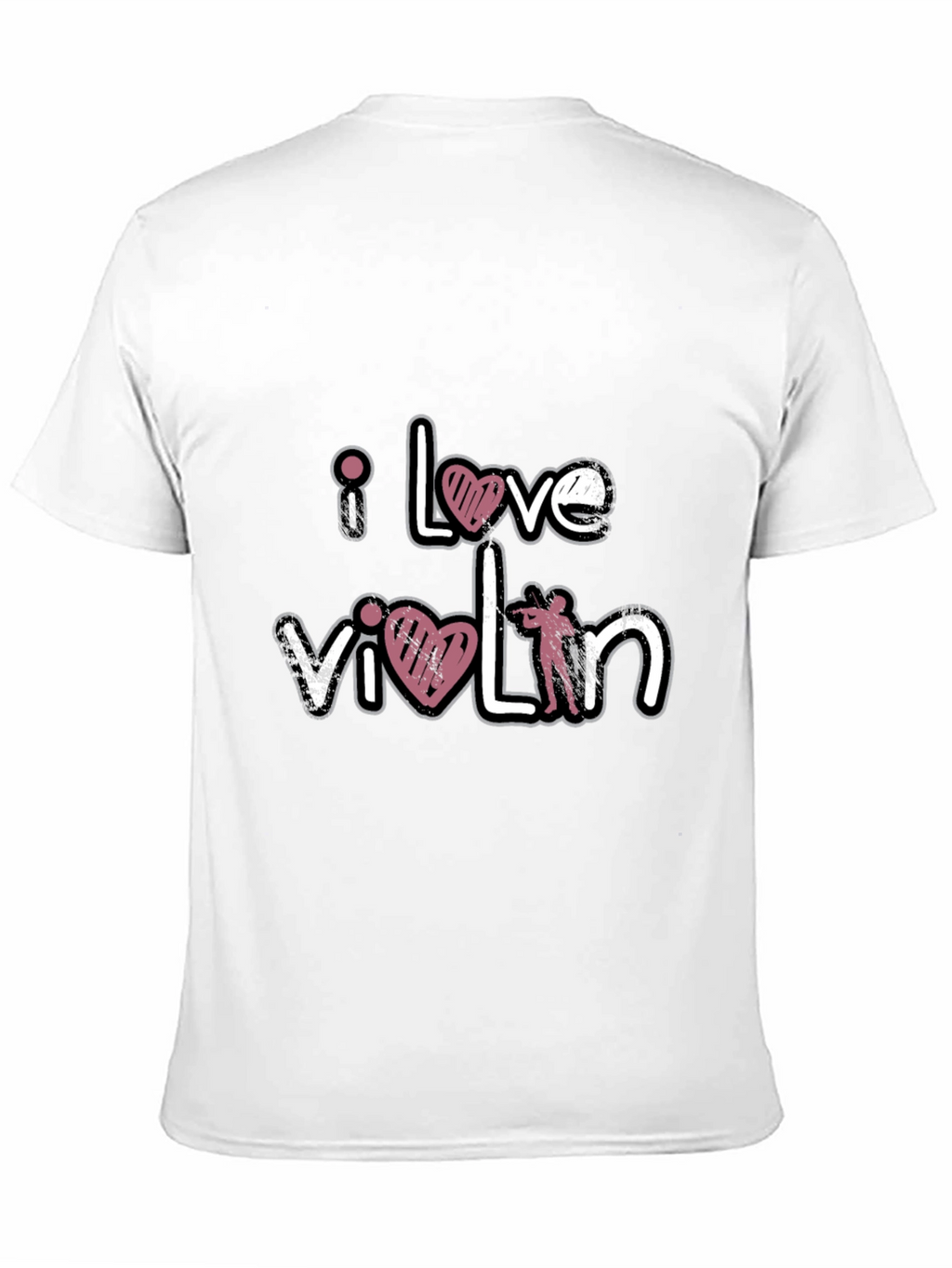 I Love Violin Black T-Shirt