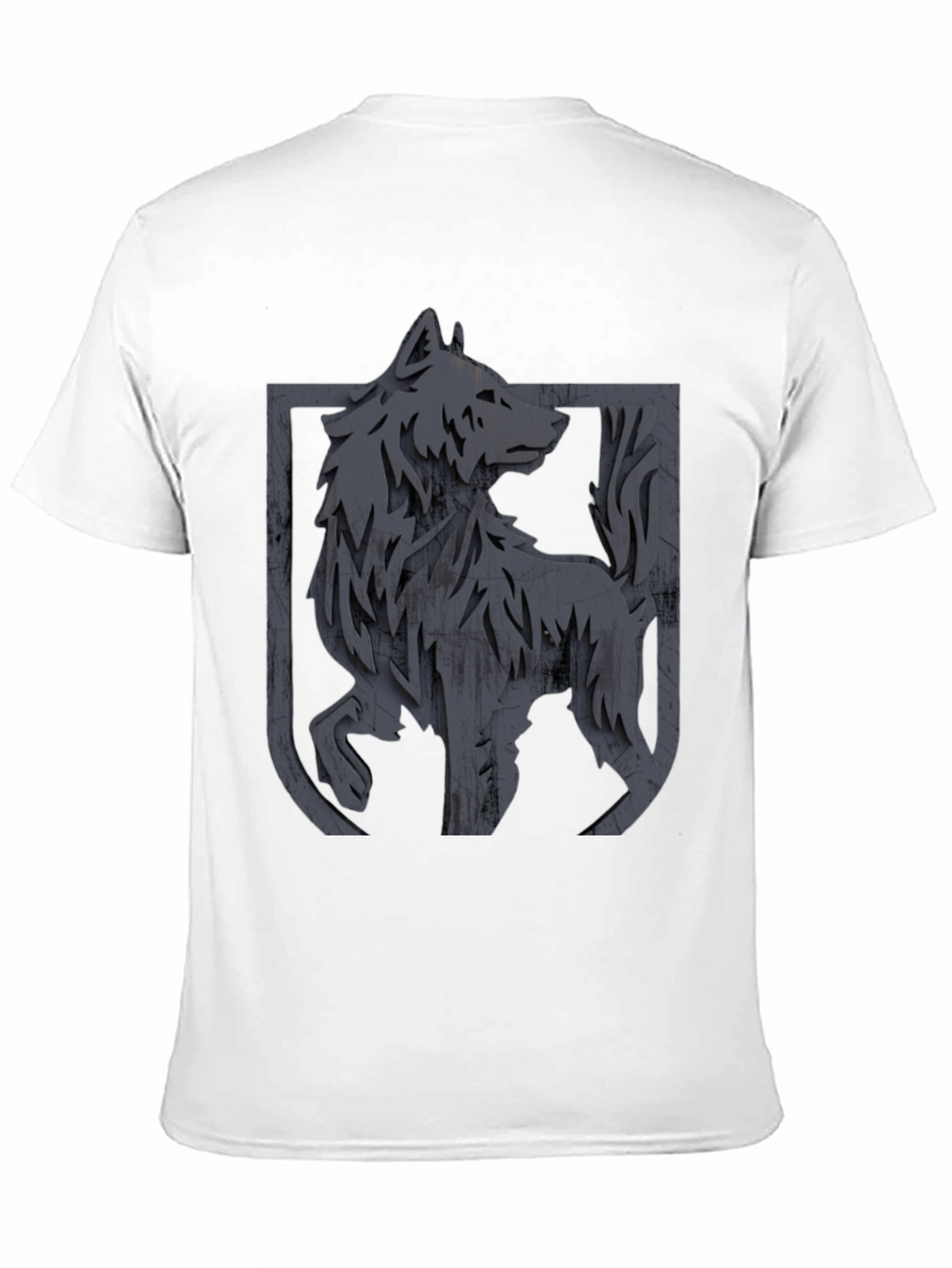 Mens Black Wolf Graphic T-Shirt