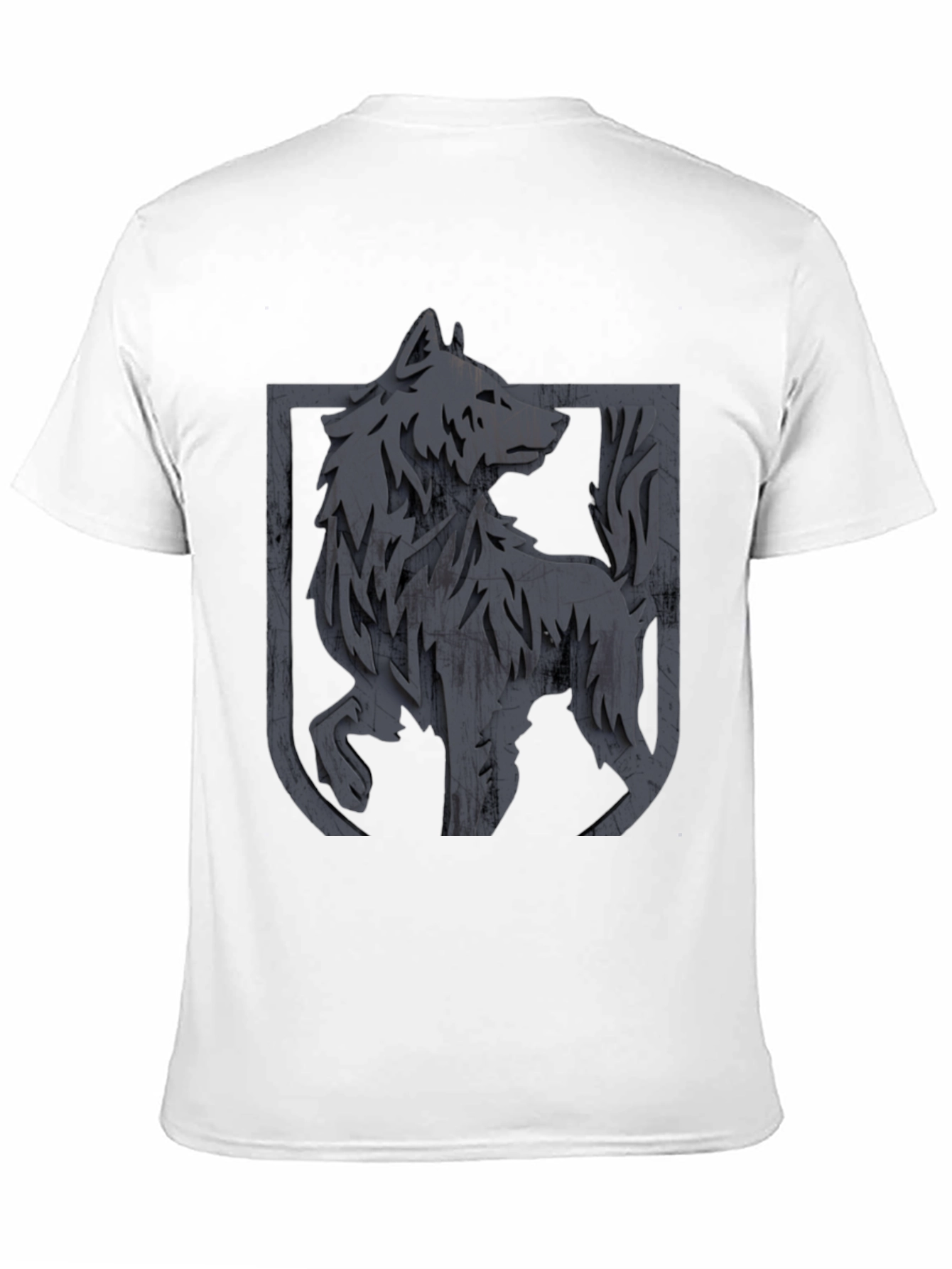 Mens Black Wolf Graphic T-Shirt