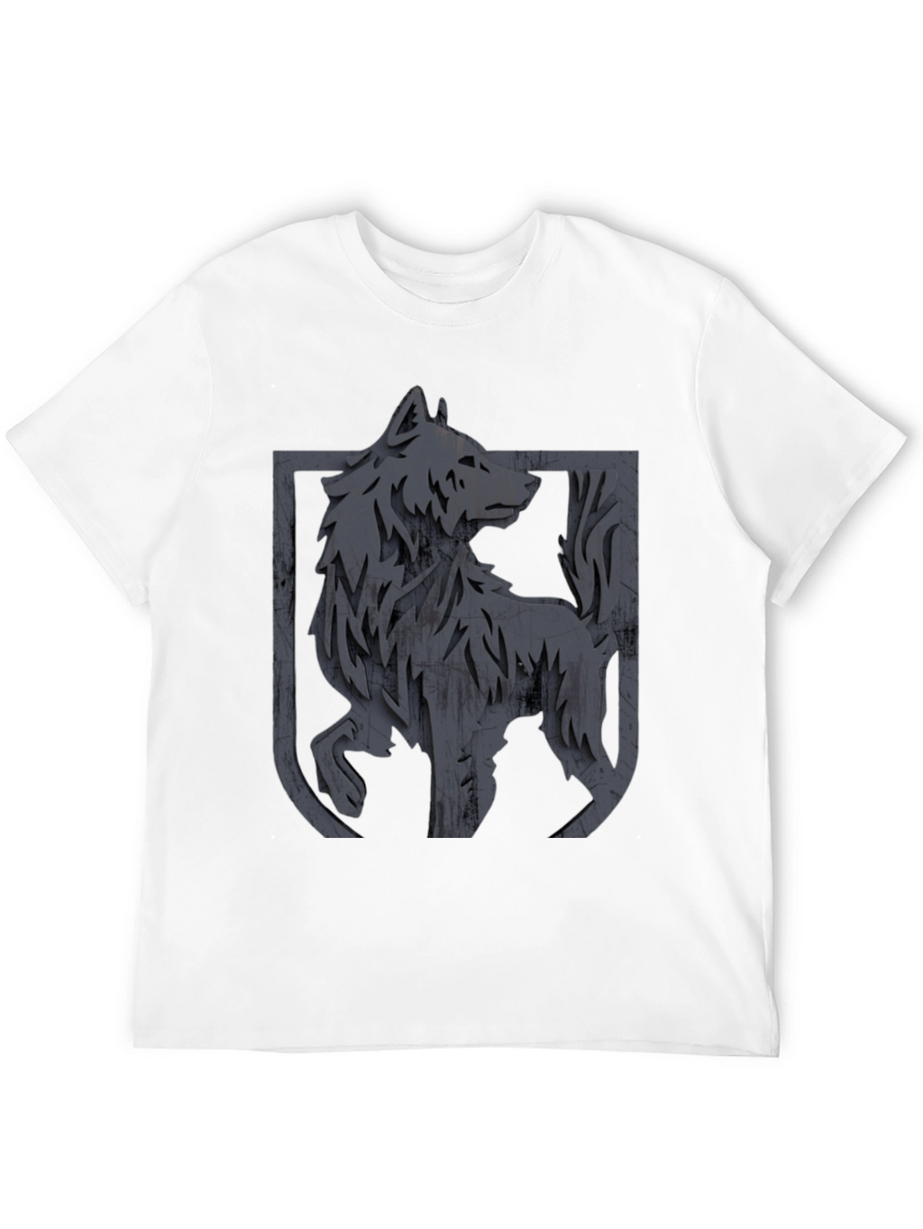 Mens Black Wolf Graphic T-Shirt