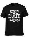Stop Plate Tetonics Black Graphic Tee