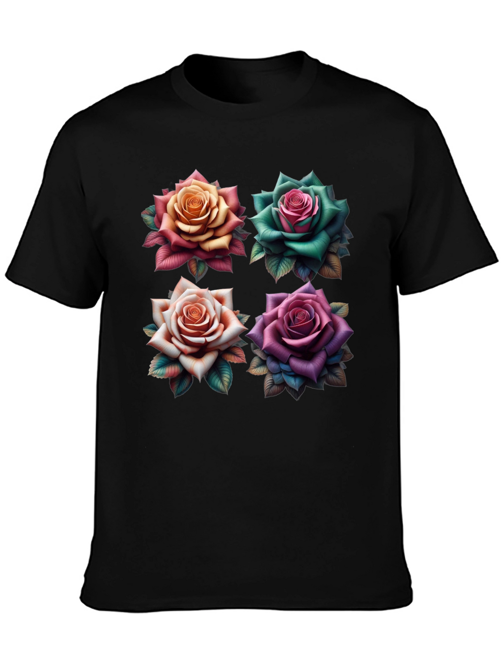 Floral Roses Graphic T-Shirt - Unique Design