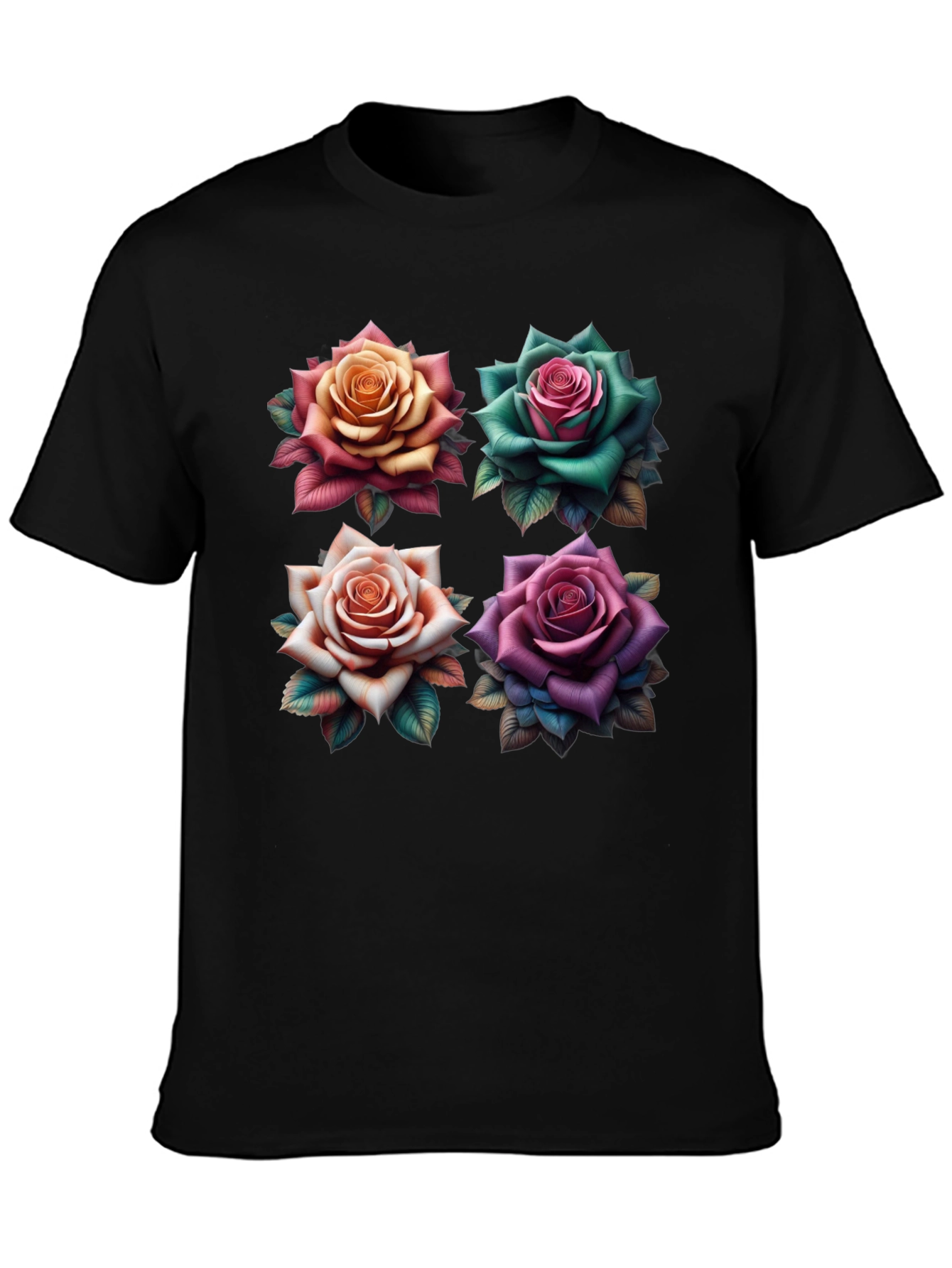 Floral Roses Graphic T-Shirt - Unique Design