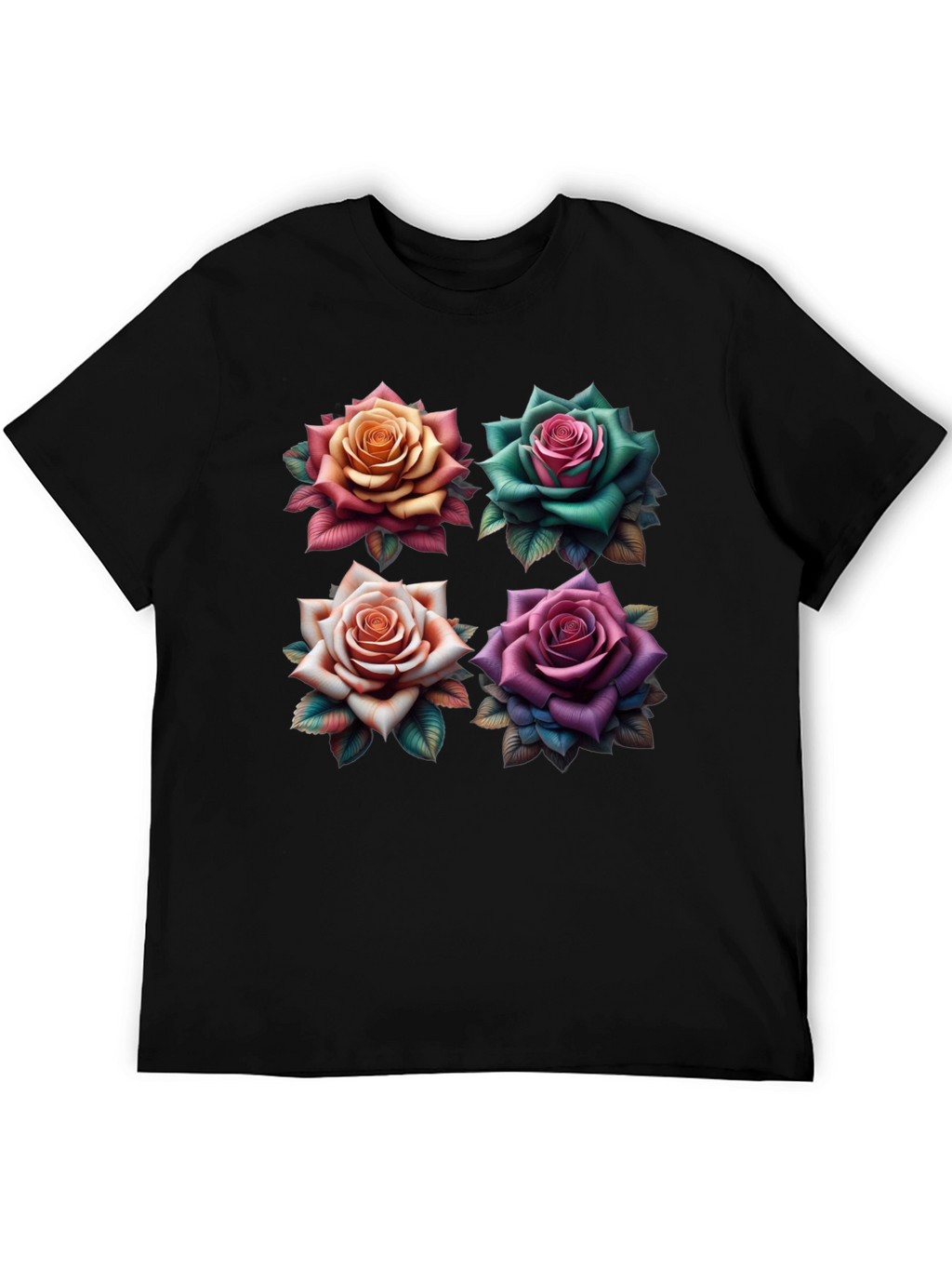 Floral Roses Graphic T-Shirt - Unique Design